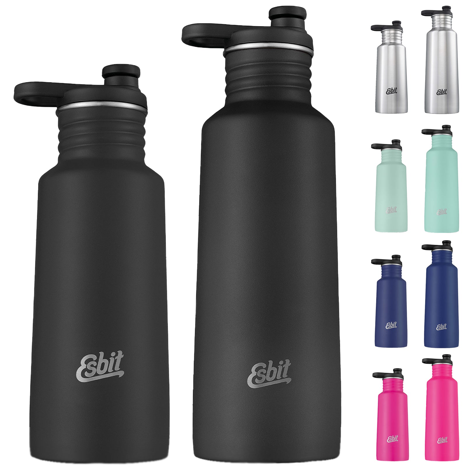 Bouteille de sport ESBIT Pictor, bouteille d'eau de vélo en acier inoxydable
