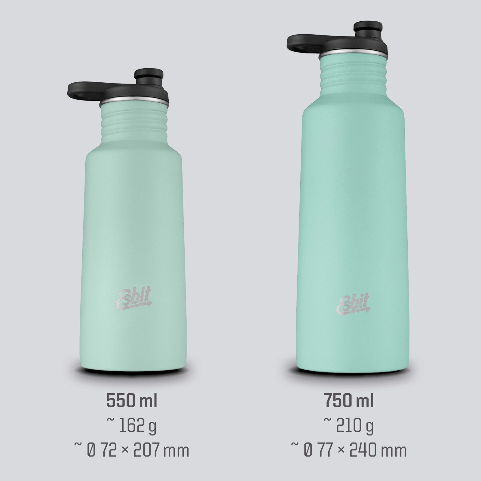 Bouteille de sport ESBIT Pictor, bouteille d'eau de vélo en acier inoxydable