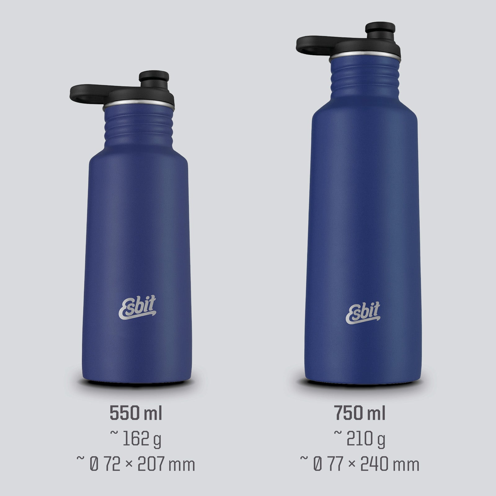 Bouteille de sport ESBIT Pictor, bouteille d'eau de vélo en acier inoxydable