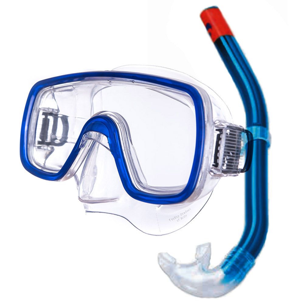 SALVAS Set Kalua Diving Mask + Snorkel Diving Mask Swimming Goggles Adults