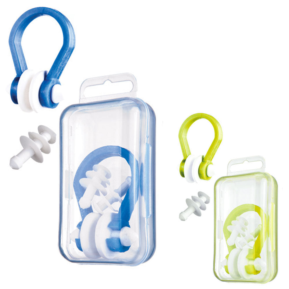SALVAS Ear Protectors Nose Clip Set Clip Plugs Swimming Diving