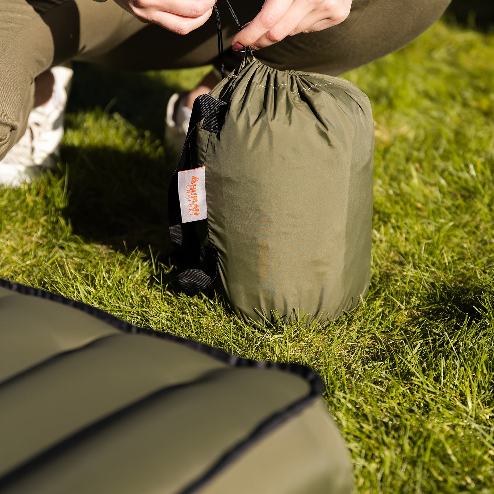 HUMAN COMFORT Luchtbed Chatou LW Trekking-slaapmat, rechthoekig matras, 900 g, lichtgewicht