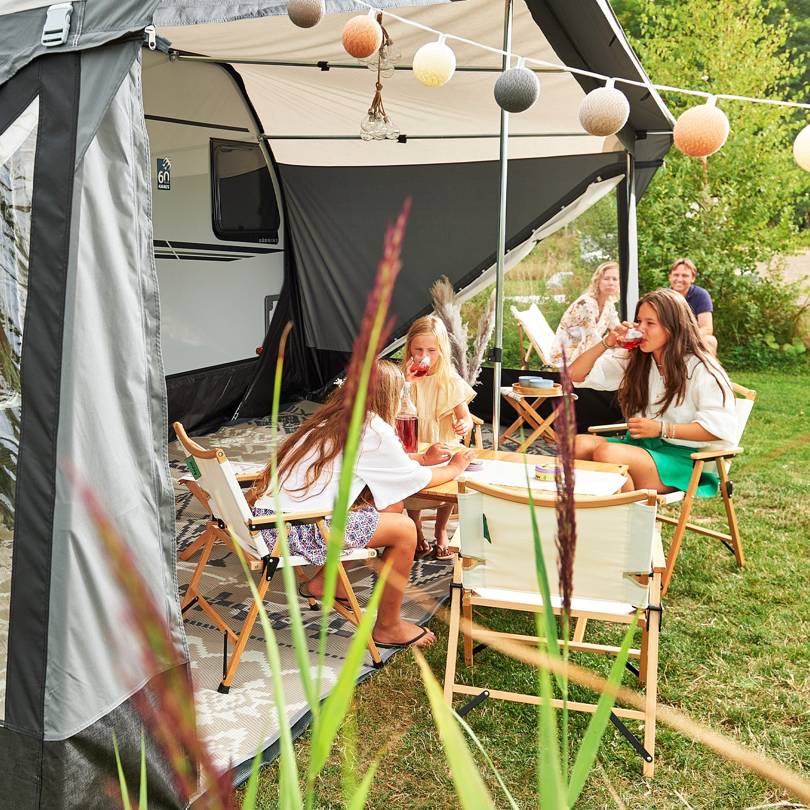 HUMAN COMFORT Klappstuhl Dolo XL Retro Campingstuhl Faltstuhl Stuhl Faltbar Holz