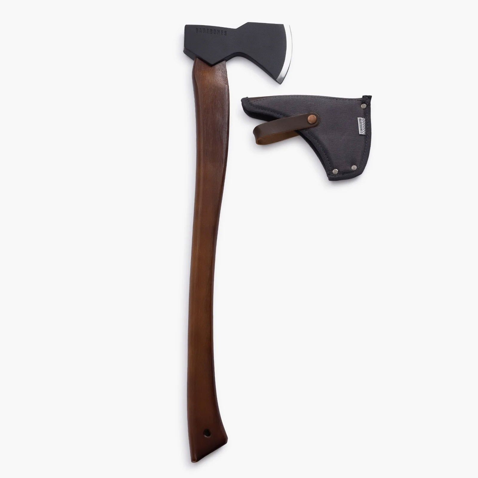 Hache de bûcheron BAREBONES, hache à fendre, hache forestière, manche en bois de noyer, acier, 70 cm