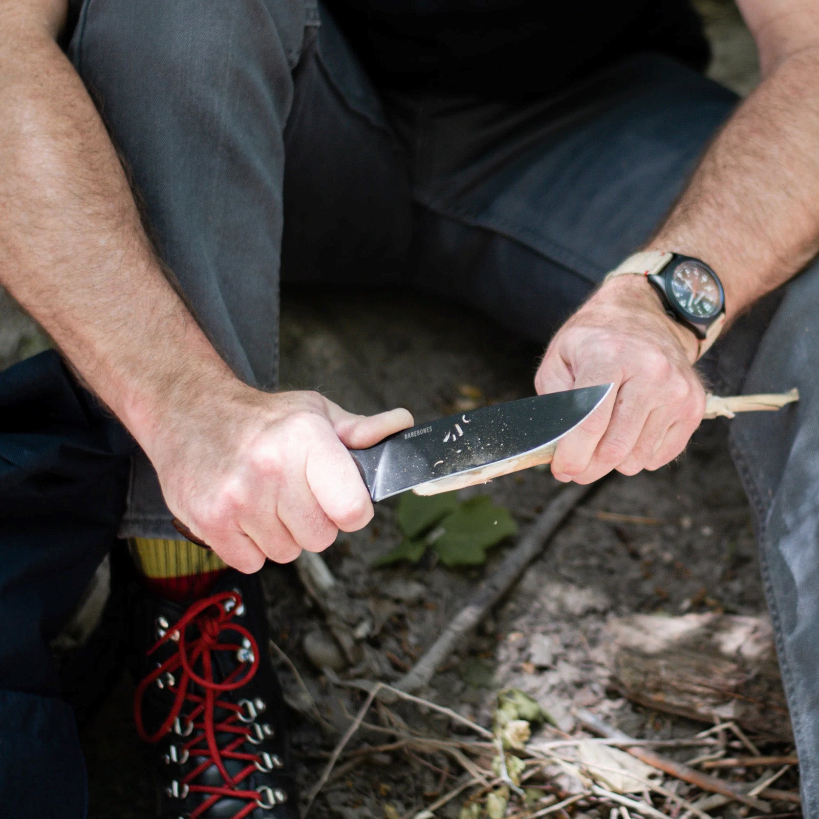 BAREBONES Belt Knife No. 6 Outdoor Survival Hunting Knife Walnut Wood