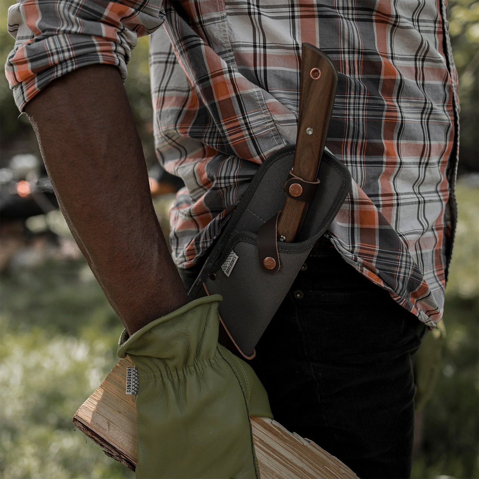 BAREBONES Hachette Nata à soie pleine Hachette de camping Bushcraft Hache Machette Bois 30 cm