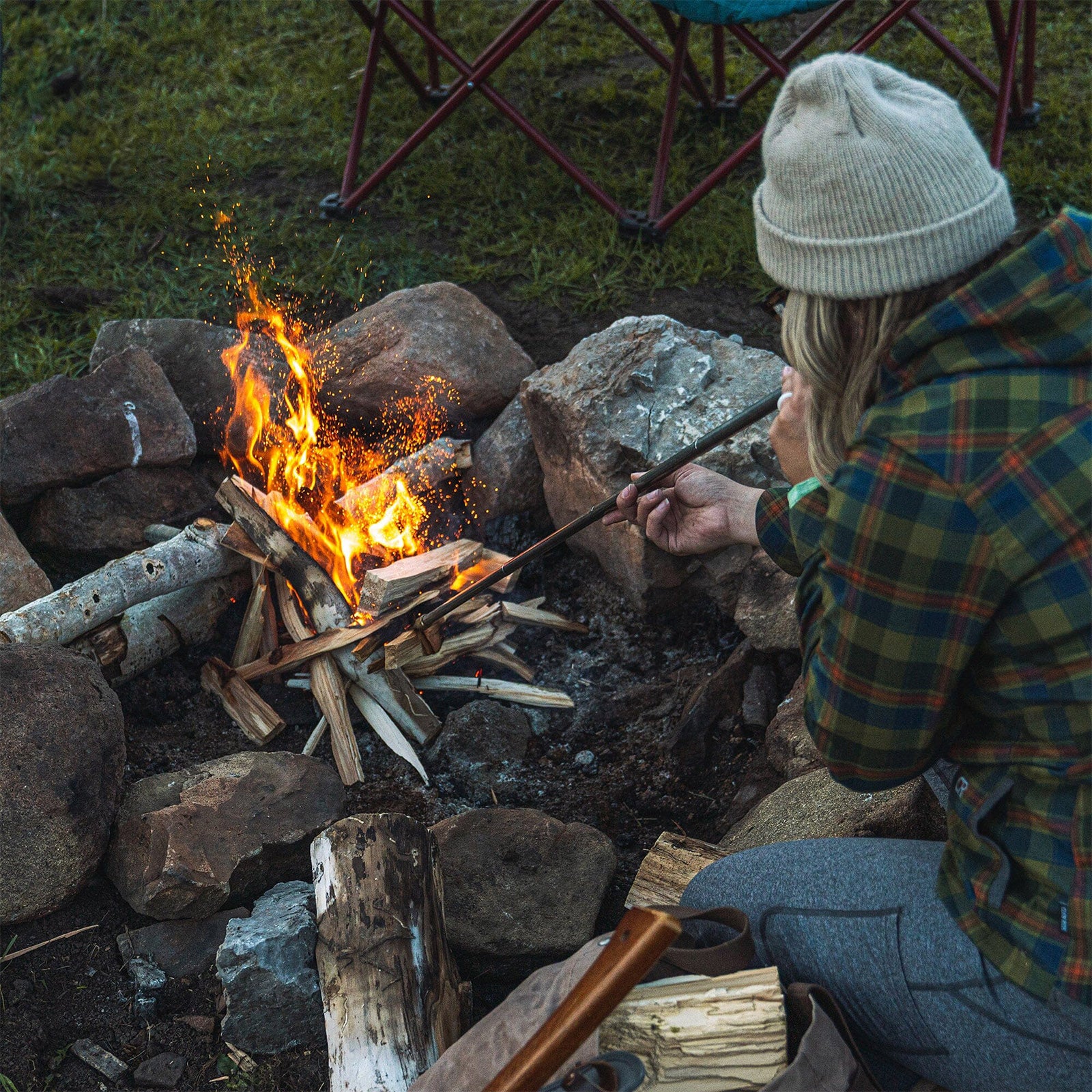 BAREBONES Chalumeau télescopique Chalumeau allume-feu Tuyau de soufflage BBQ Laiton