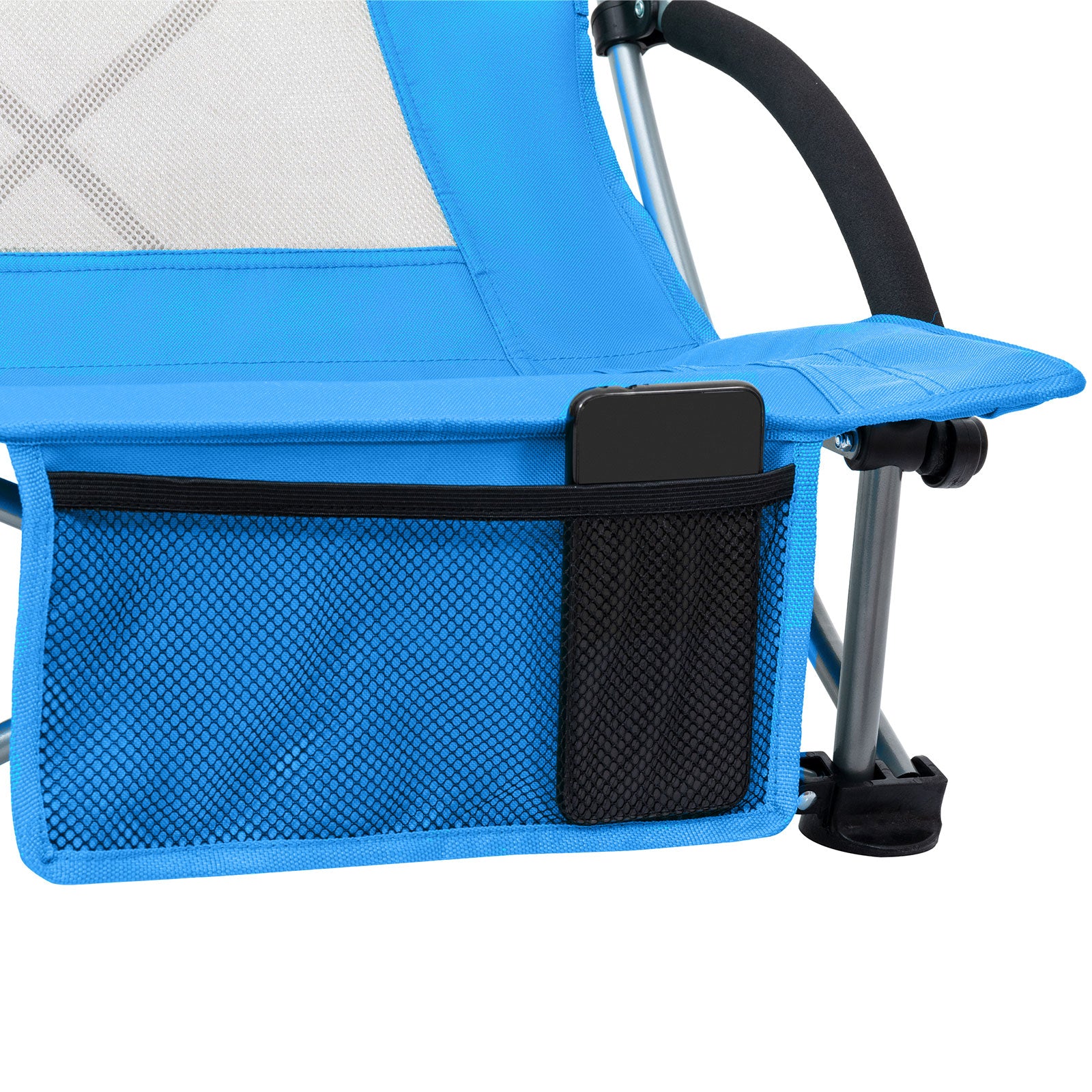 Chaise longue de plage pliante à dossier haut KINGCAMP, chaise de camping basse, 136 kg