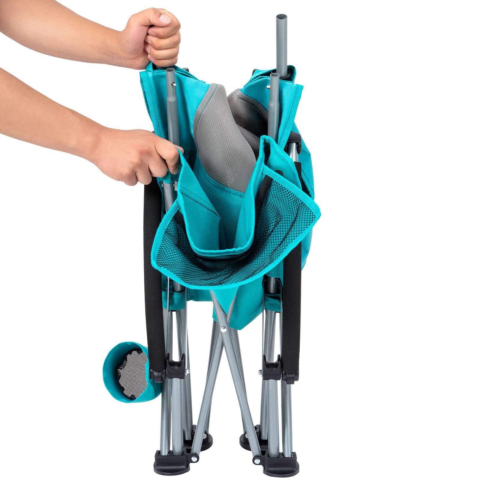 KINGCAMP Strand Liege Stuhl Hoch Lehne Camping Klapp Falt Sessel Niedrig 136 kg