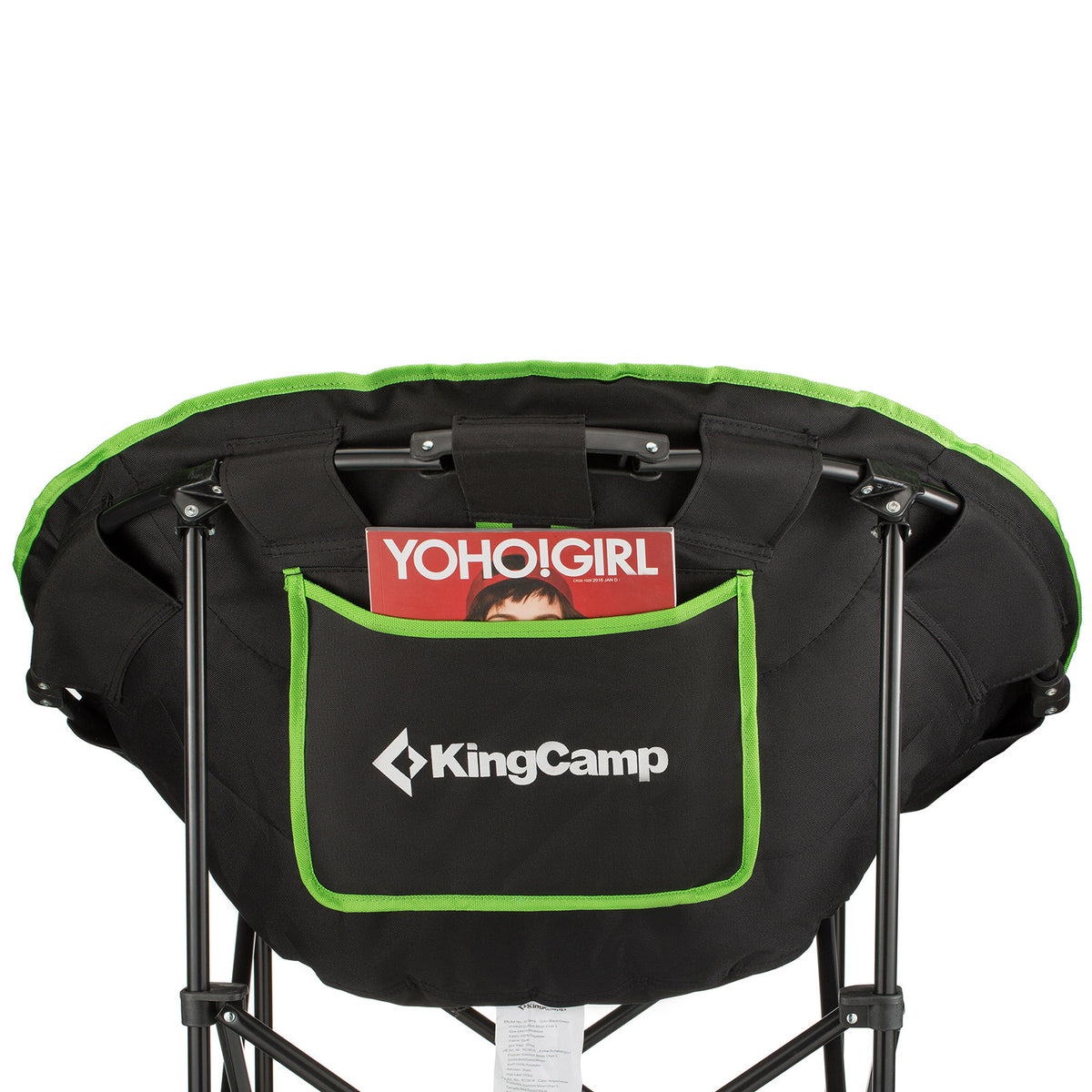 KINGCAMP MoonChair L kampeerstoel, klapstoel, tuinstoel, visstoel, outdoor, 120 kg