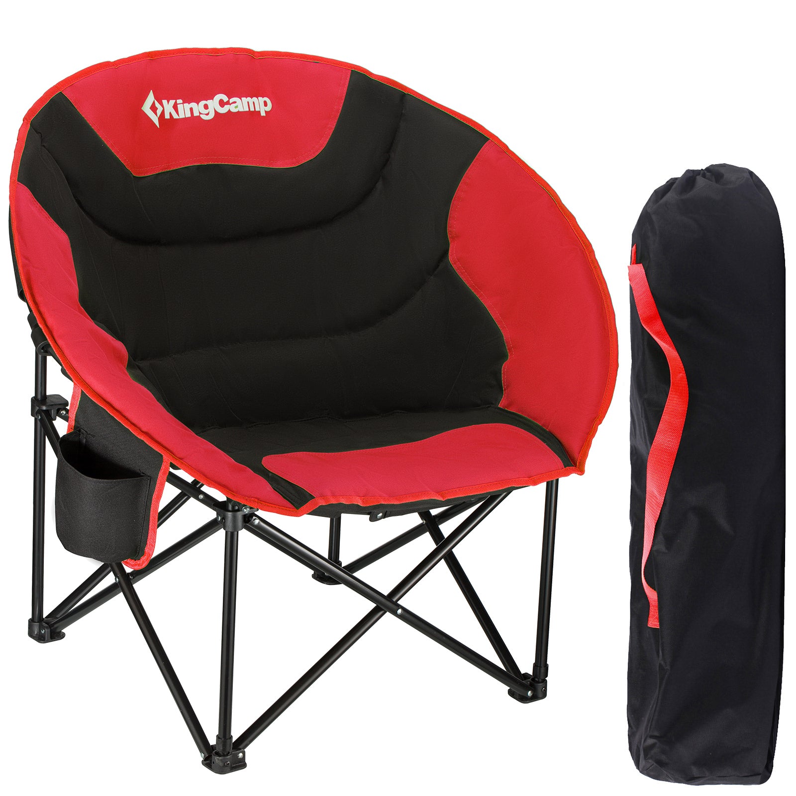 Chaise pliante de camping KINGCAMP MoonChair L, fauteuil pliant pour jardin, pêche, extérieur, 120 kg