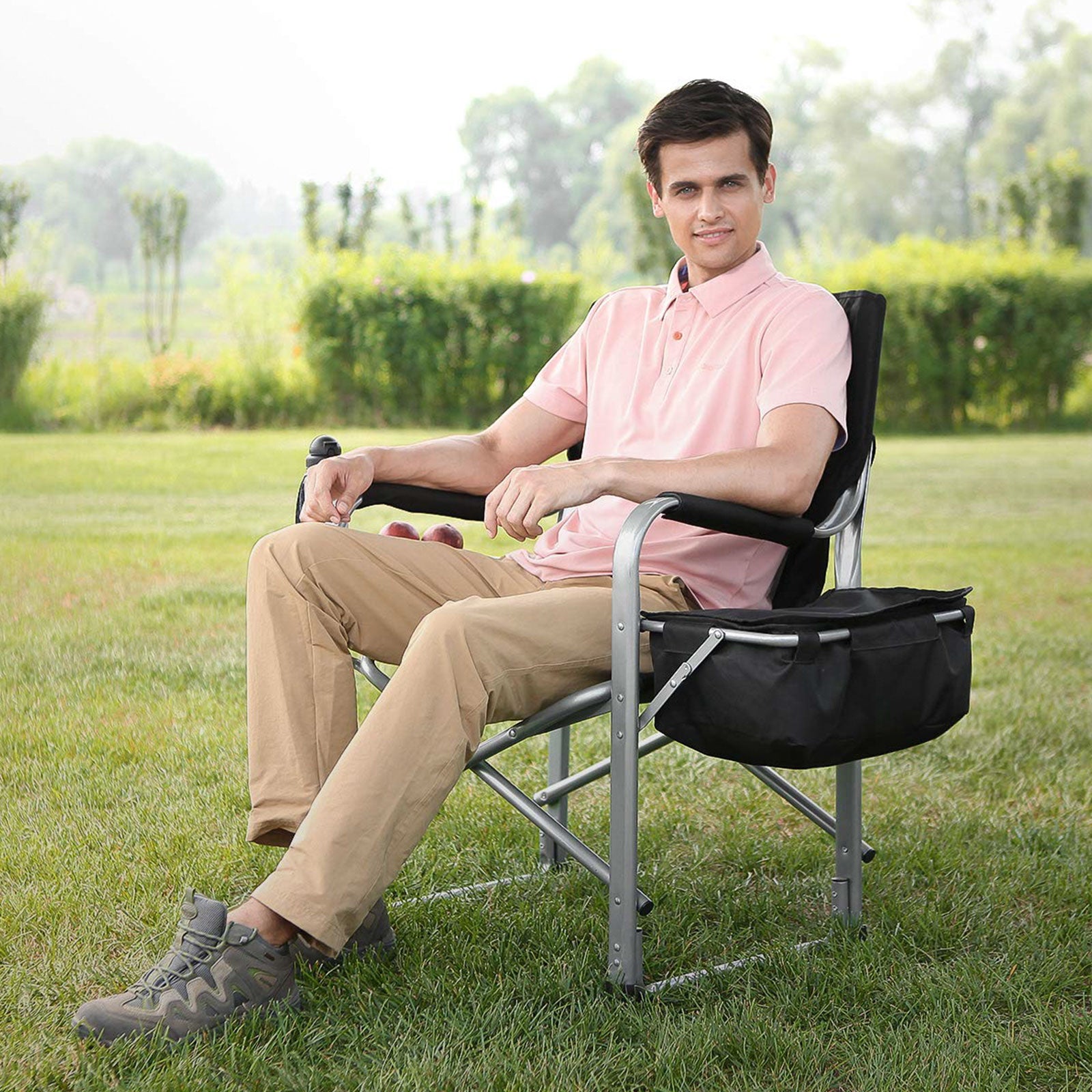 Chaise pliante de camping KINGCAMP Fauteuil pliant Table de jardin extérieure isotherme 150 kg