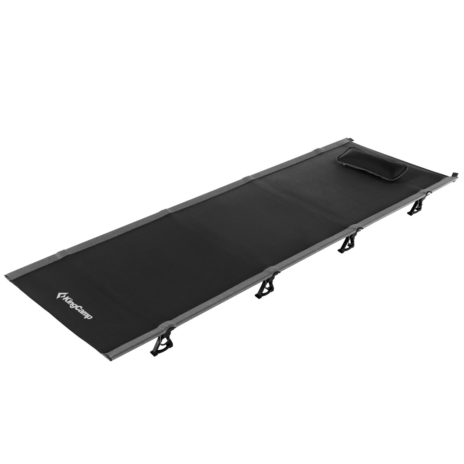 KINGCAMP Alu Field Bed XL Lit pliant d'extérieur à clic Chaise longue de camping légère 190 x 64 cm
