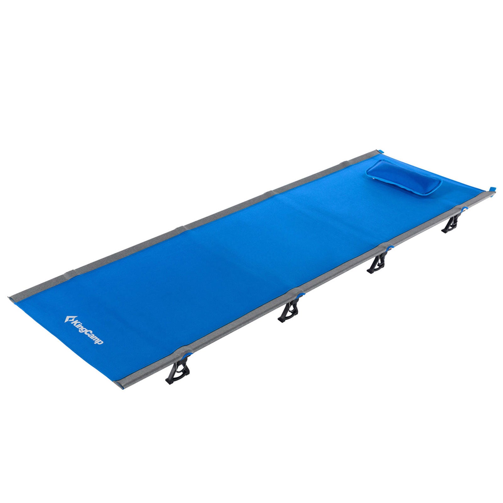 KINGCAMP Alu Field Bed XL Outdoor Click Folding Bed Camping Lounger Lightweight 190x64 cm