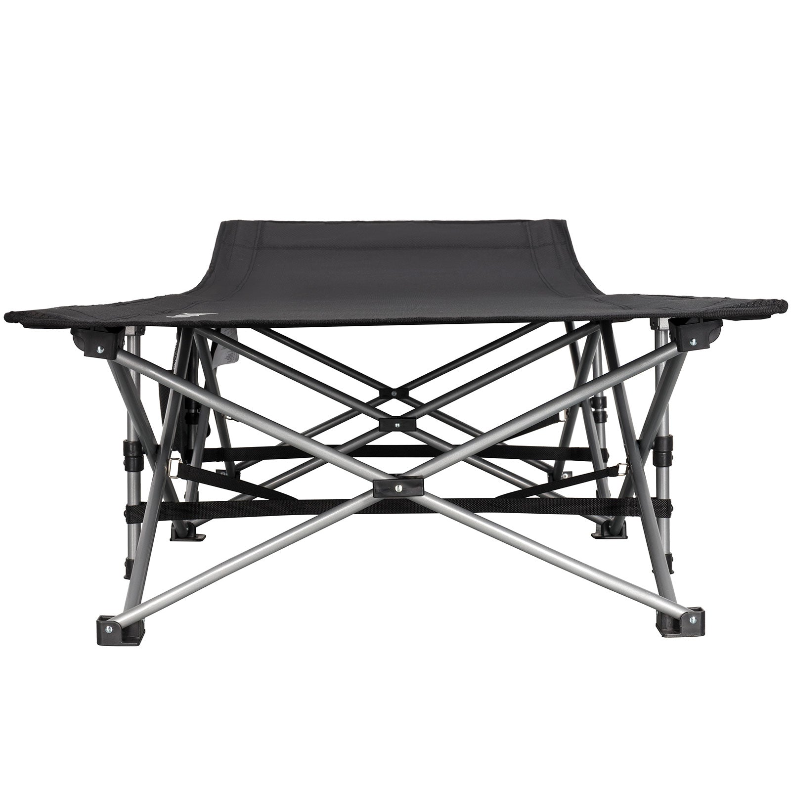 KINGCAMP camp bed XL outdoor camping lounger guest folding bed steel 208x75cm 200kg