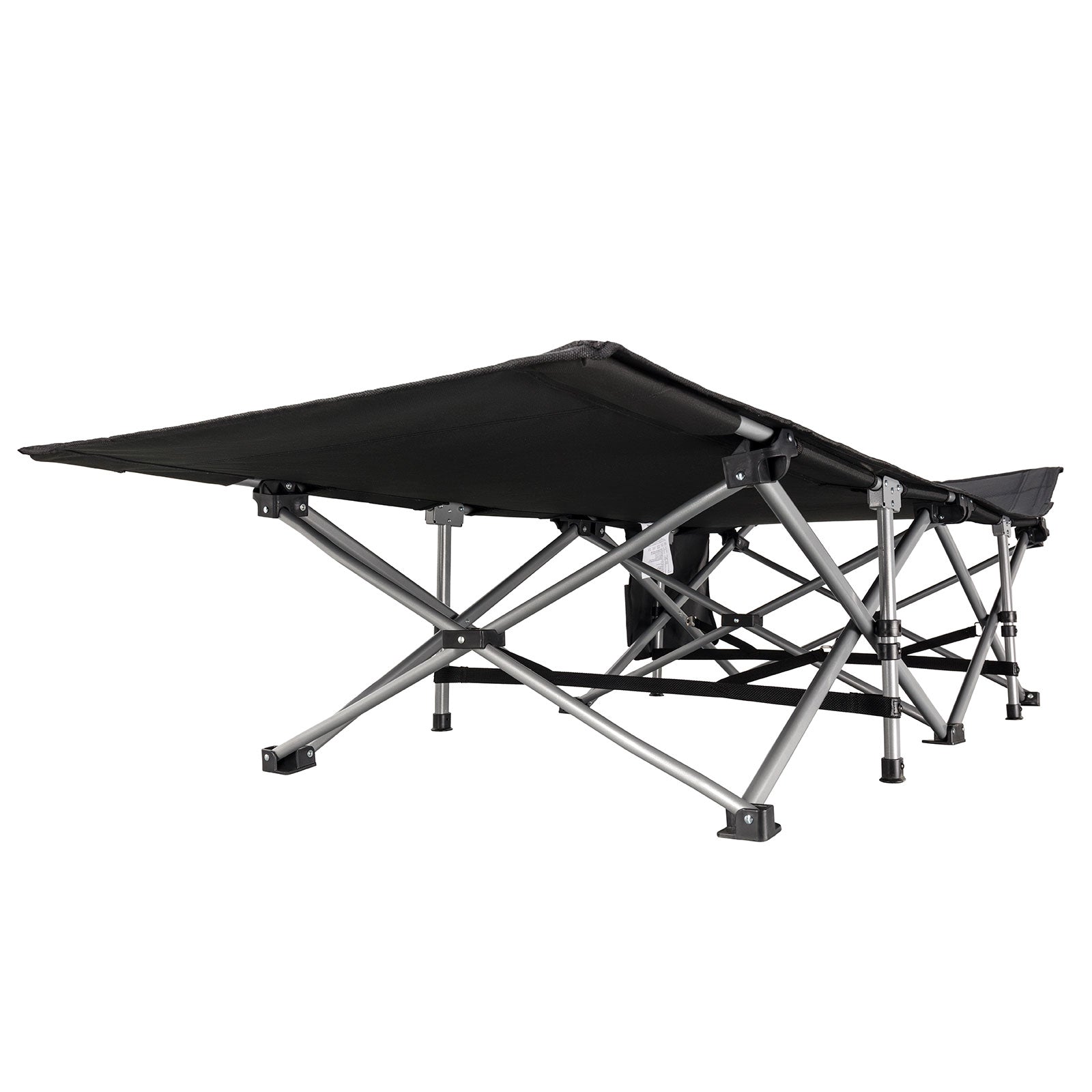 Lit de camp KINGCAMP XL pour le camping et les invités, en acier, 208 x 75 cm, 200 kg