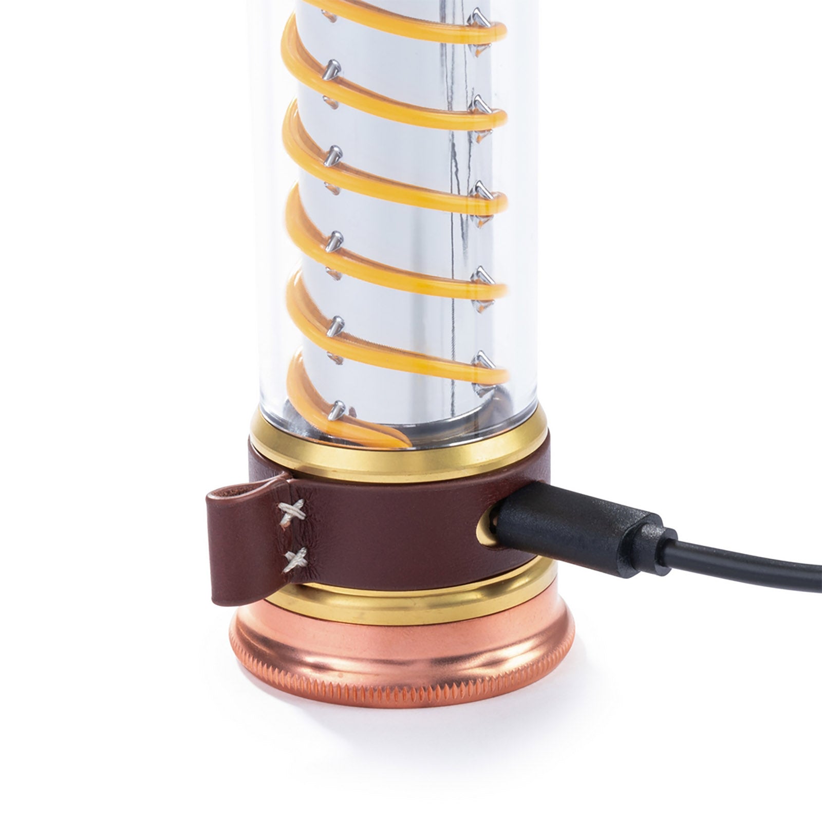 BAREBONES kampeerlantaarn LightStick Brass Mini retro lamp, dimbaar, USB-oplaadbaar, LED