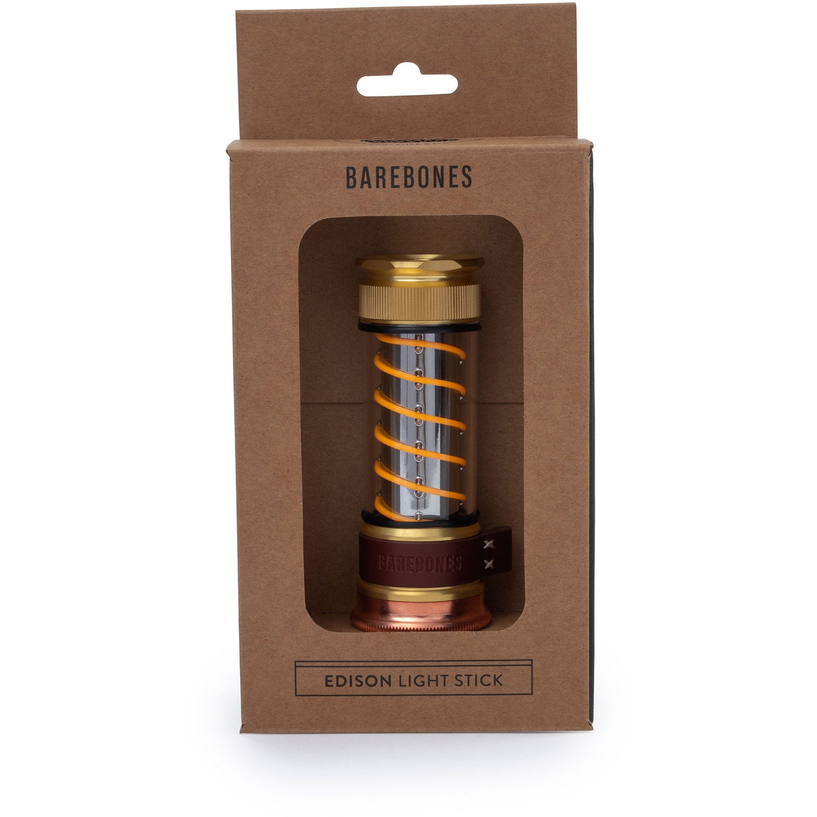 BAREBONES kampeerlantaarn LightStick Brass Mini retro lamp, dimbaar, USB-oplaadbaar, LED