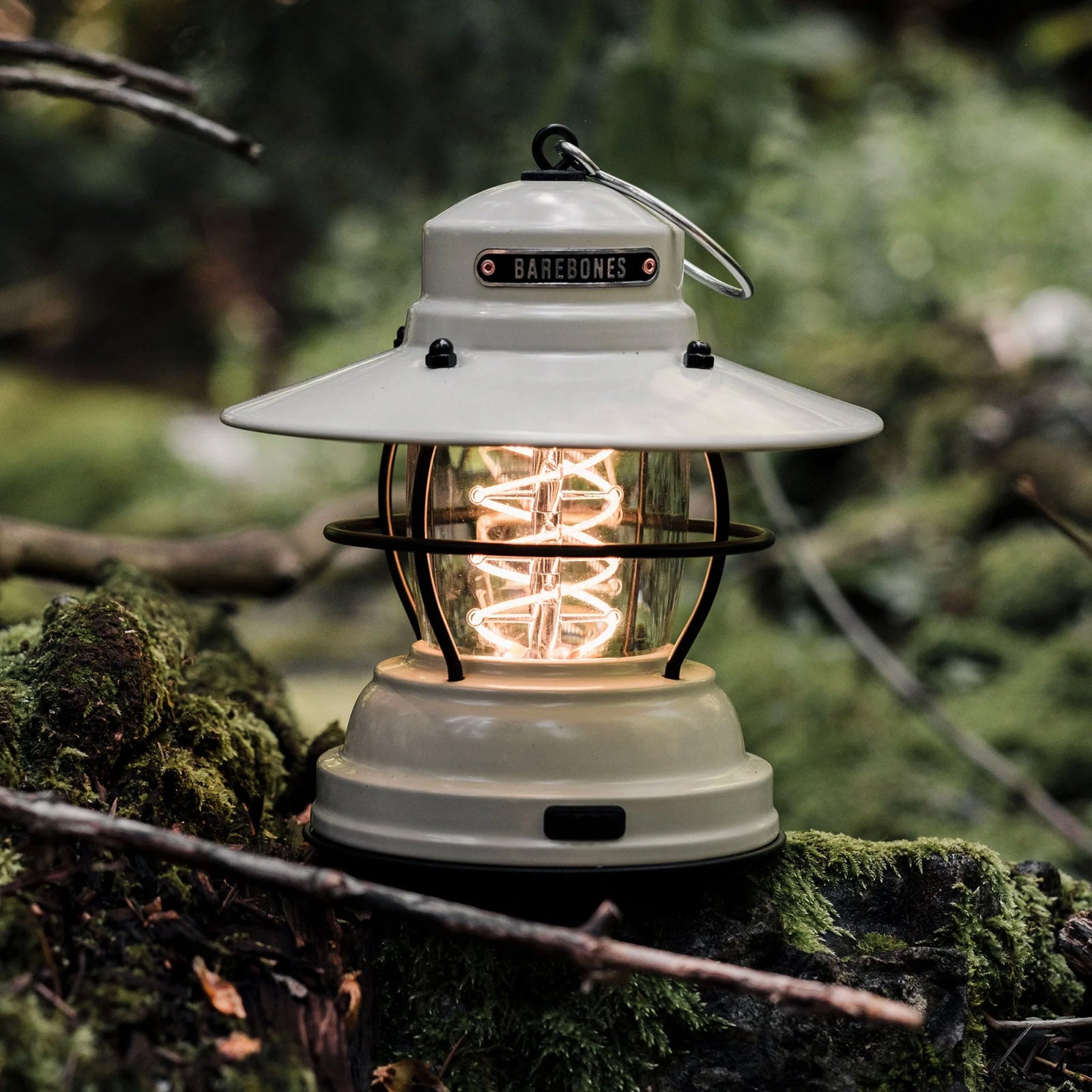 BAREBONES Camping Lantern Outpost Lantern Retro Lamp Dimmable Steel USB Battery LED