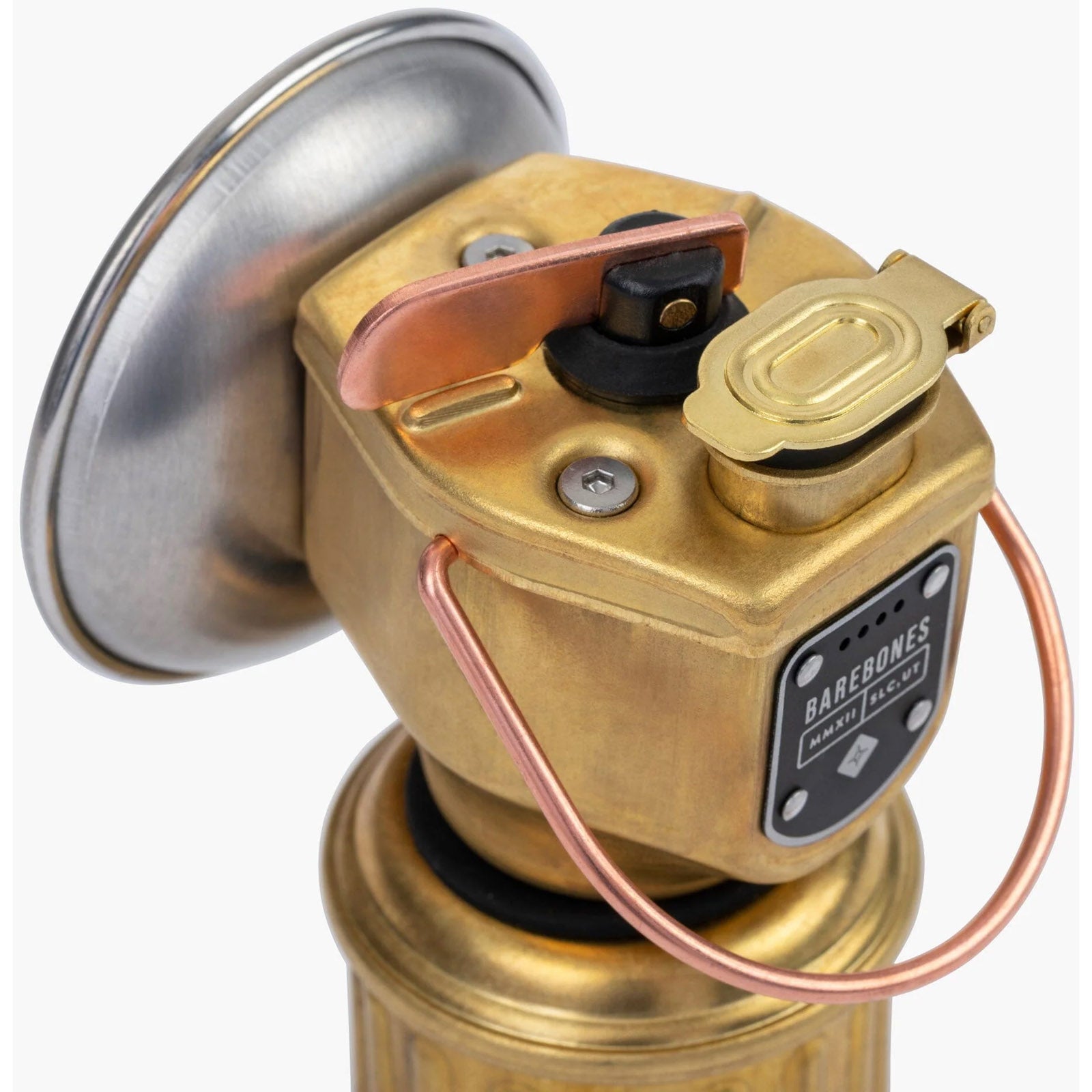 Lanterne de camping BAREBONES « Miners Lantern » Mini lampe rétro à intensité réglable, batterie USB, LED