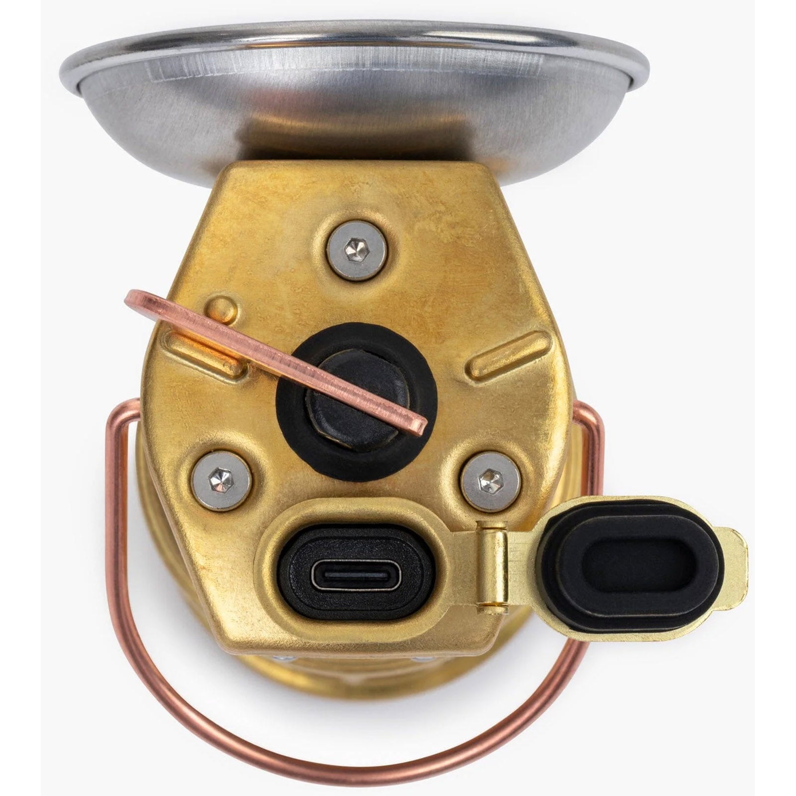 Lanterne de camping BAREBONES « Miners Lantern » Mini lampe rétro à intensité réglable, batterie USB, LED
