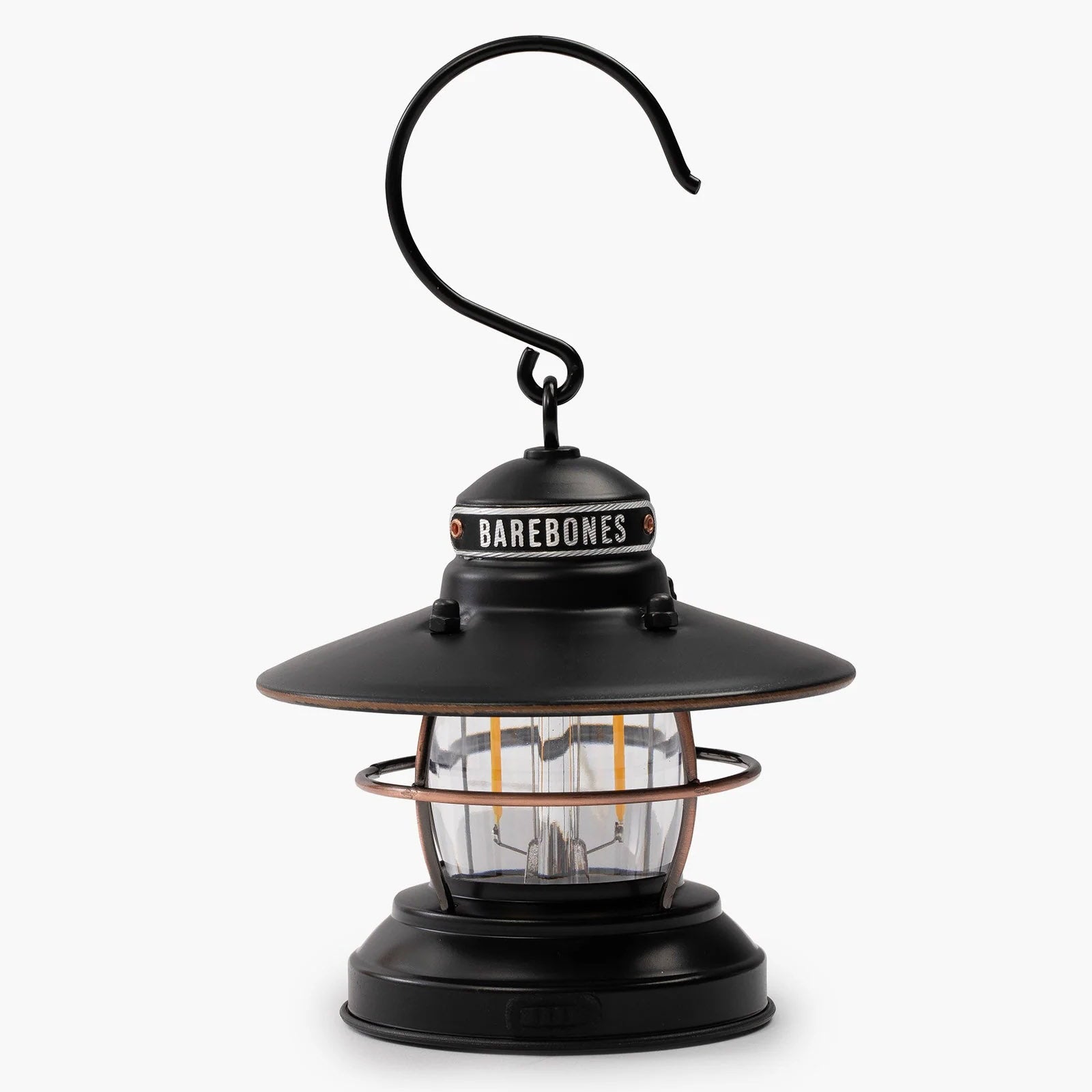 BAREBONES Camping Laterne Edison Mini Retro Lampe Dimmbar Stahl USB Akku LED