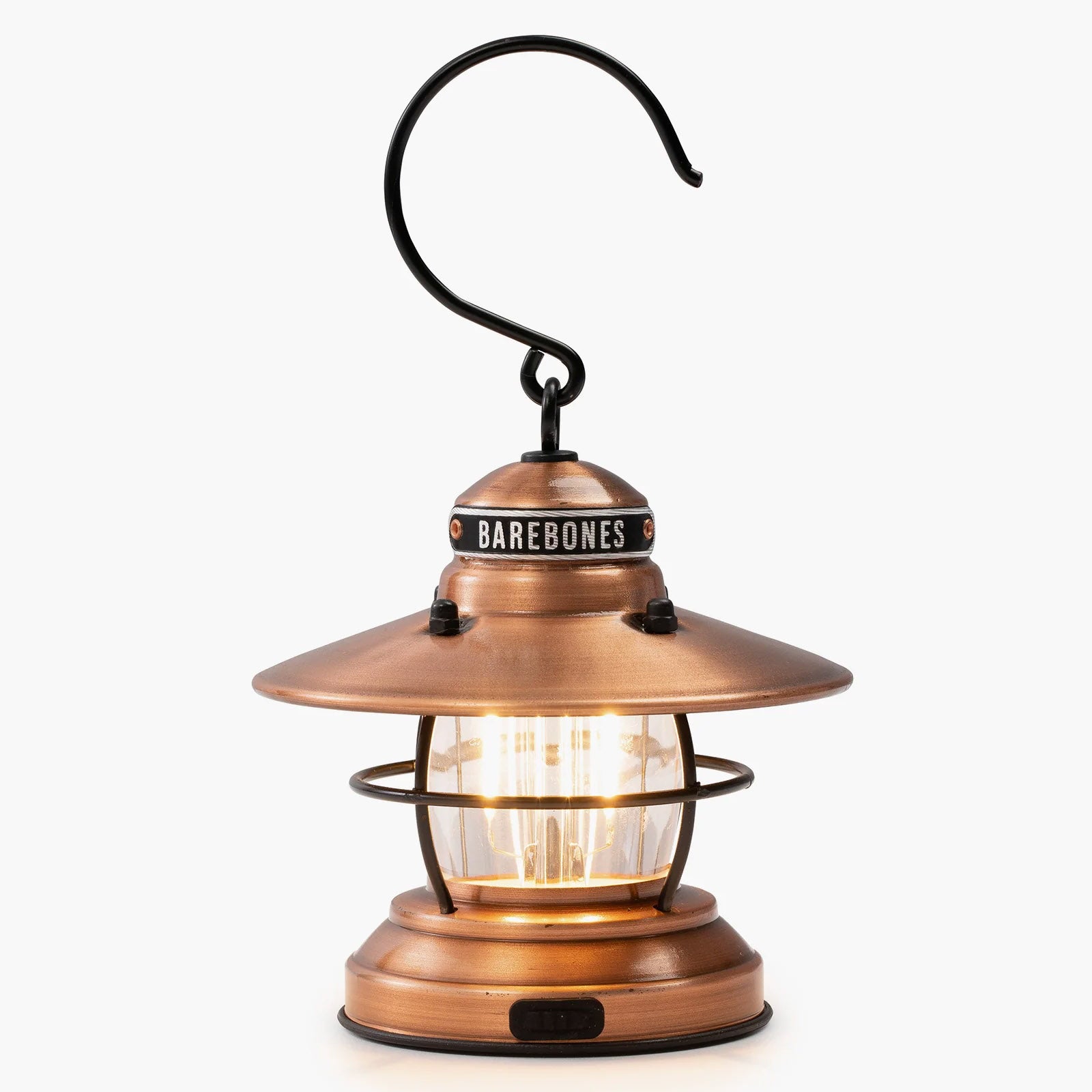 BAREBONES Camping Laterne Edison Mini Retro Lampe Dimmbar Stahl USB Akku LED