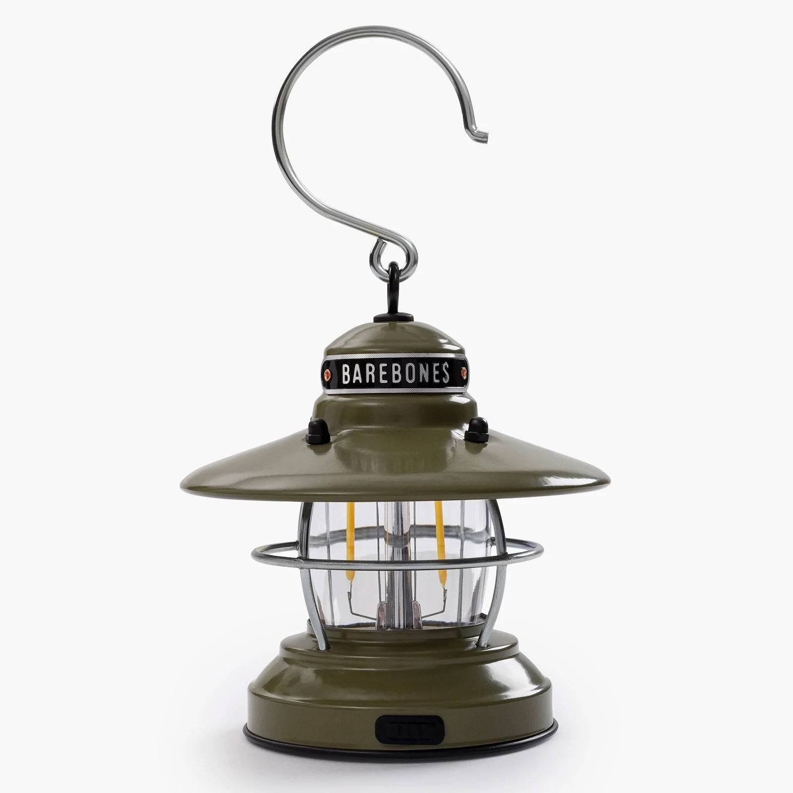 BAREBONES Camping Laterne Edison Mini Retro Lampe Dimmbar Stahl USB Akku LED