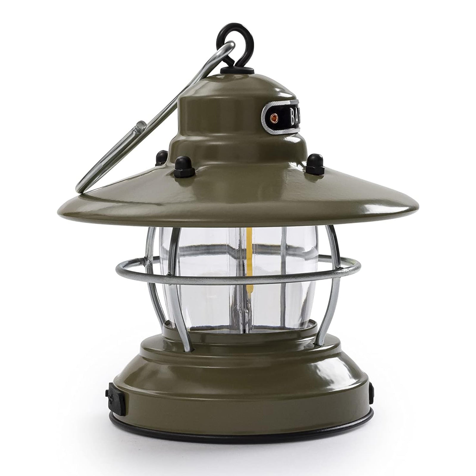 BAREBONES Camping Laterne Edison Mini Retro Lampe Dimmbar Stahl USB Akku LED