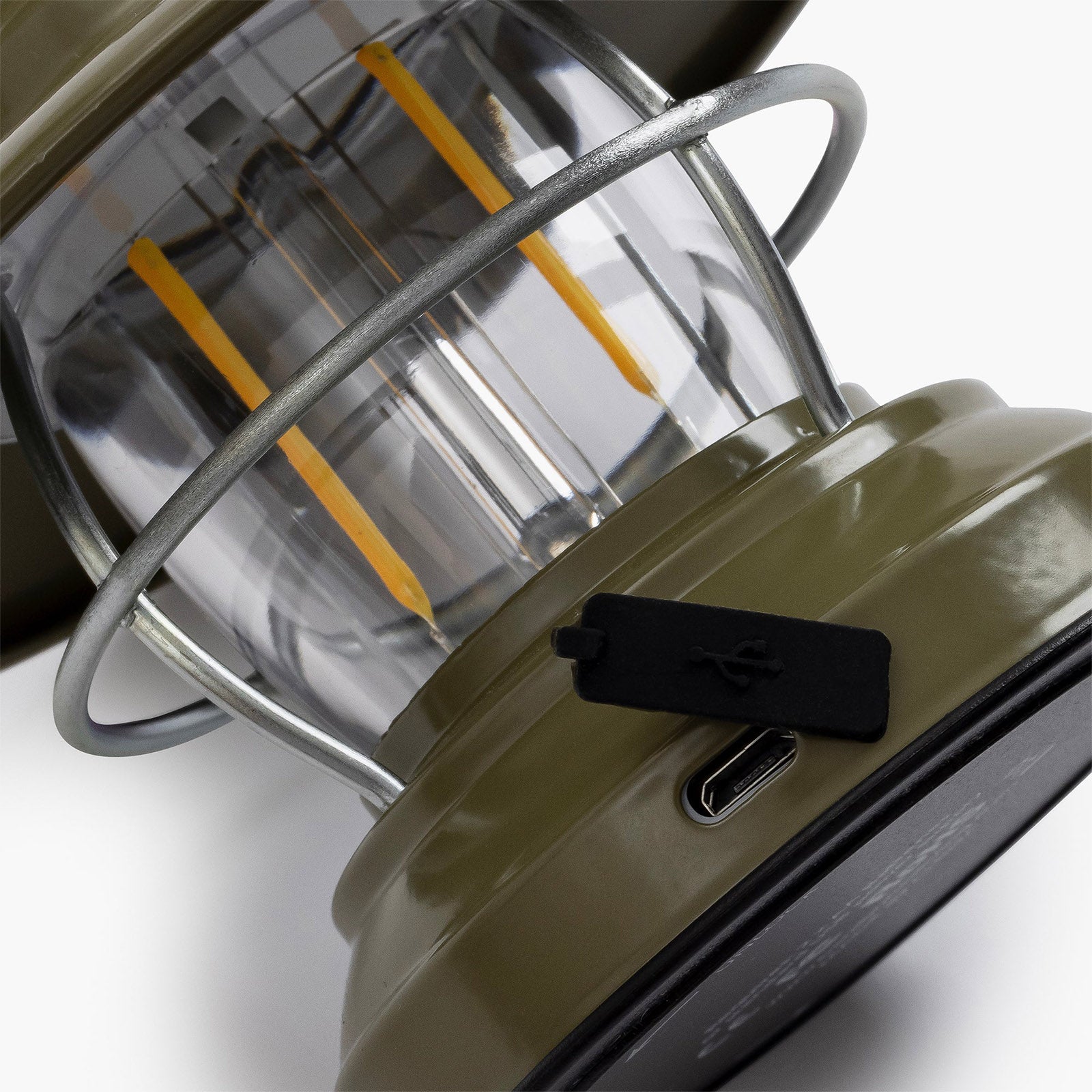 Lanterne de camping Barebones Edison Mini lampe rétro à intensité variable en acier USB à piles LED