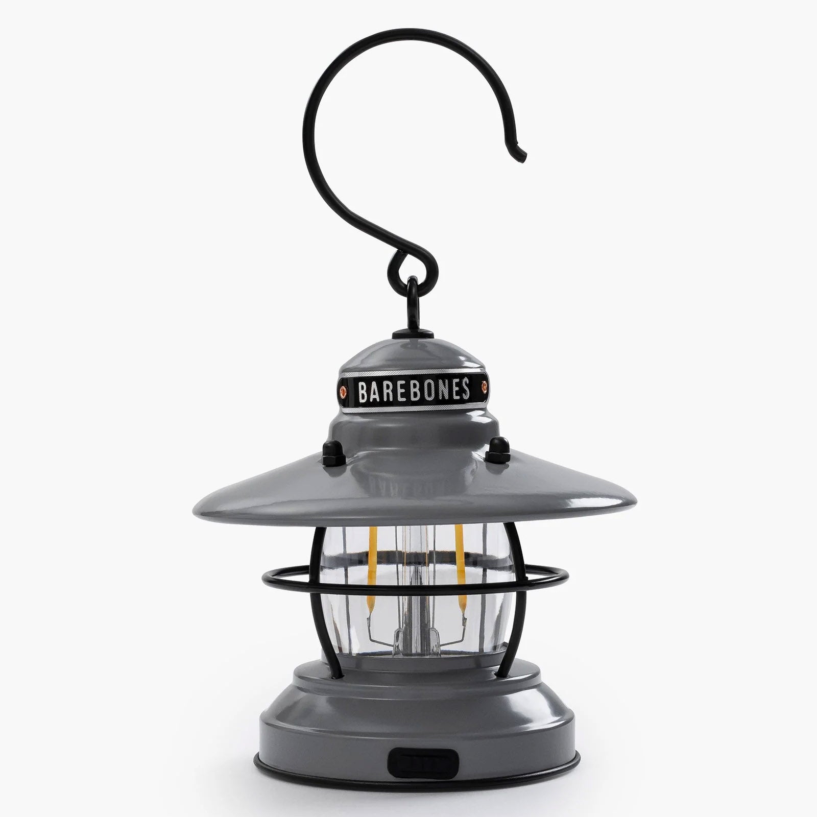 BAREBONES Camping Laterne Edison Mini Retro Lampe Dimmbar Stahl USB Akku LED