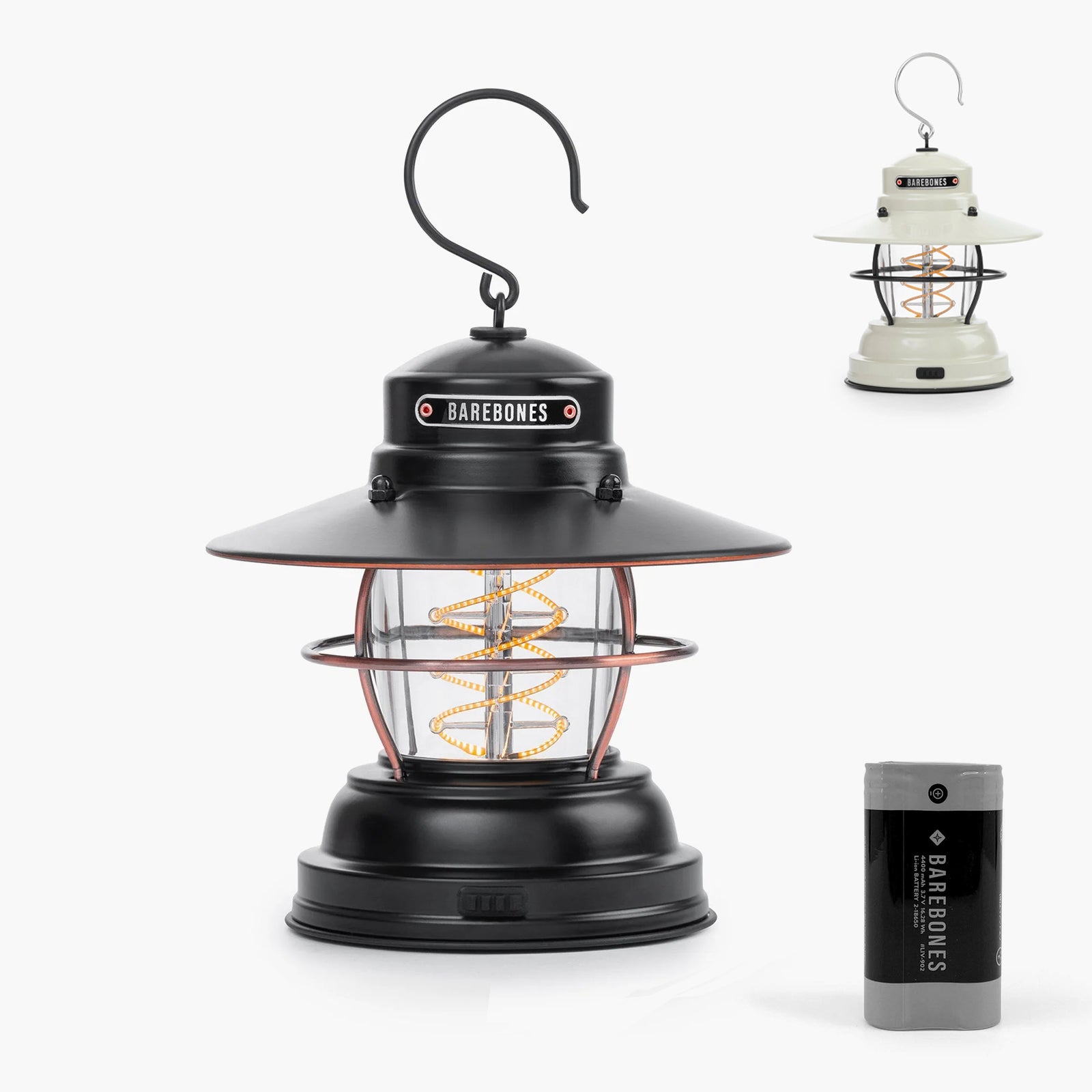 BAREBONES Camping Lantern Outpost Lantern Retro Lamp Dimmable Steel USB Battery LED