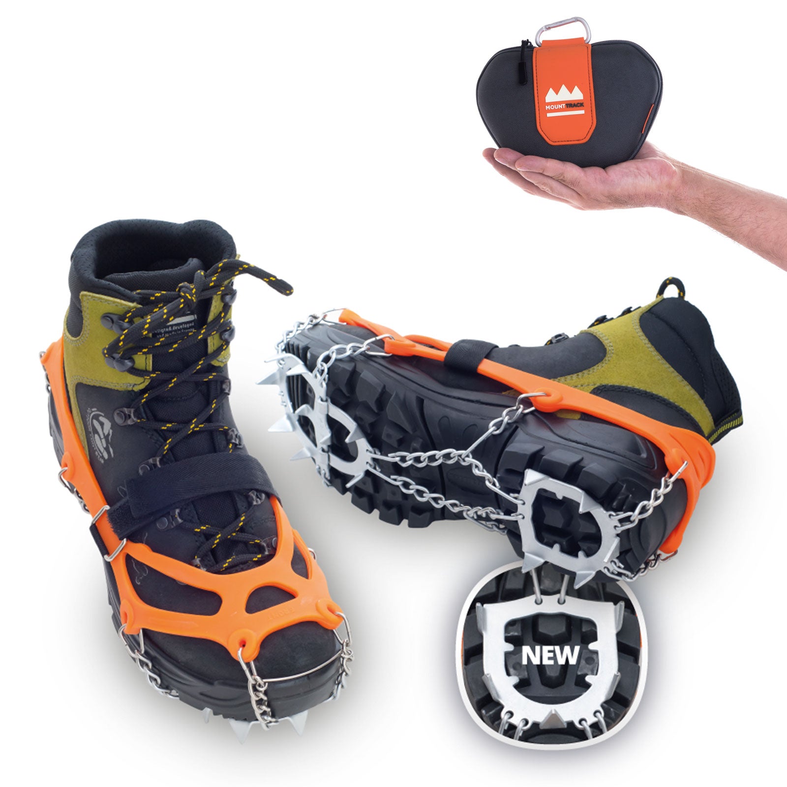 VERIGA Mount Track - Crampons, griffes à glace, crampons, chaînes à chaussures, pointes 33-48