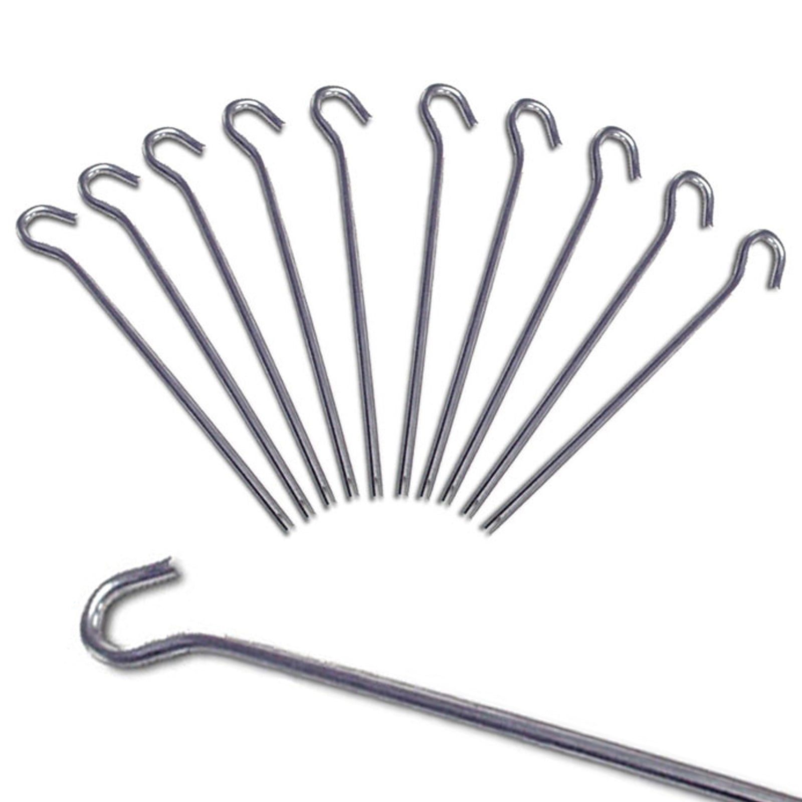 10 x Heringe 20 cm Felsnagel - Zelt Hering Erdnagel 4 mm - Stahl Nägel verzinkt
