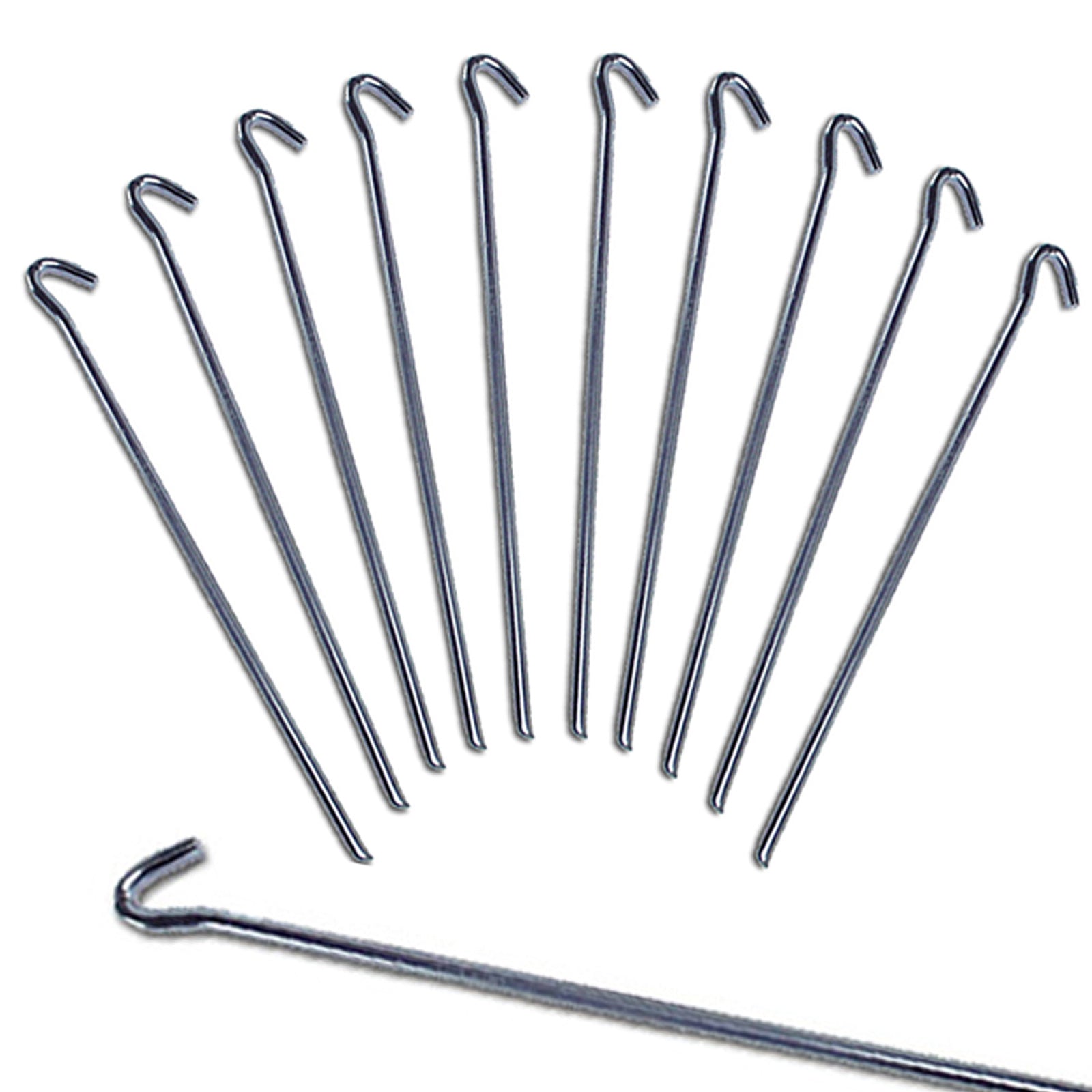 10 x Zeltpflock 23 cm - Zelt Hering Erdnagel Stahl Nagel verzinkt 7 mm stabil