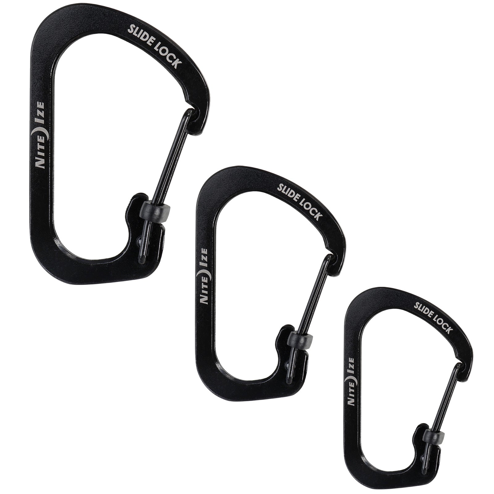 NITE IZE SlideLock Mini mousqueton porte-clés à fermeture à cliquet en acier inoxydable