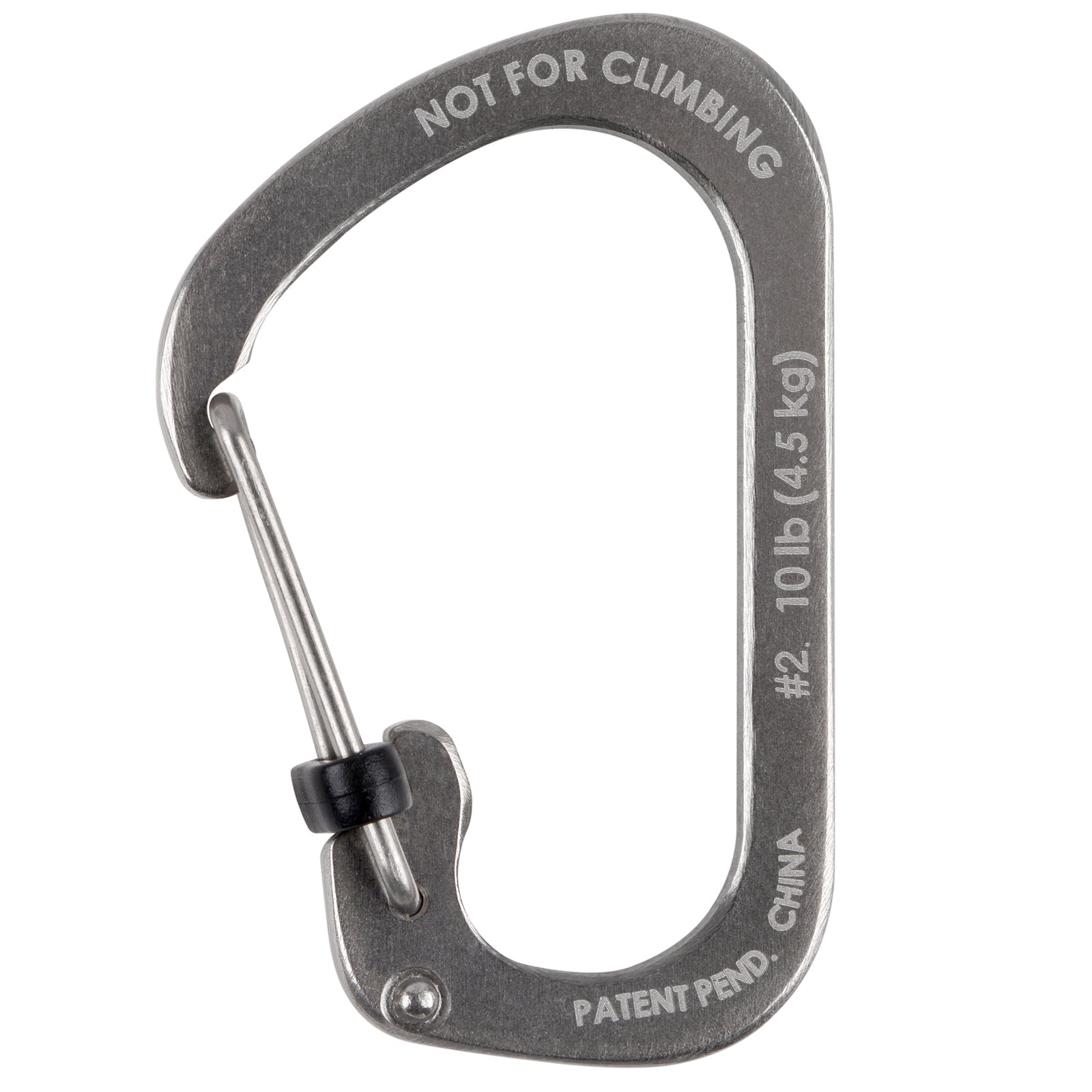 NITE IZE SlideLock Mini mousqueton porte-clés à fermeture à cliquet en acier inoxydable