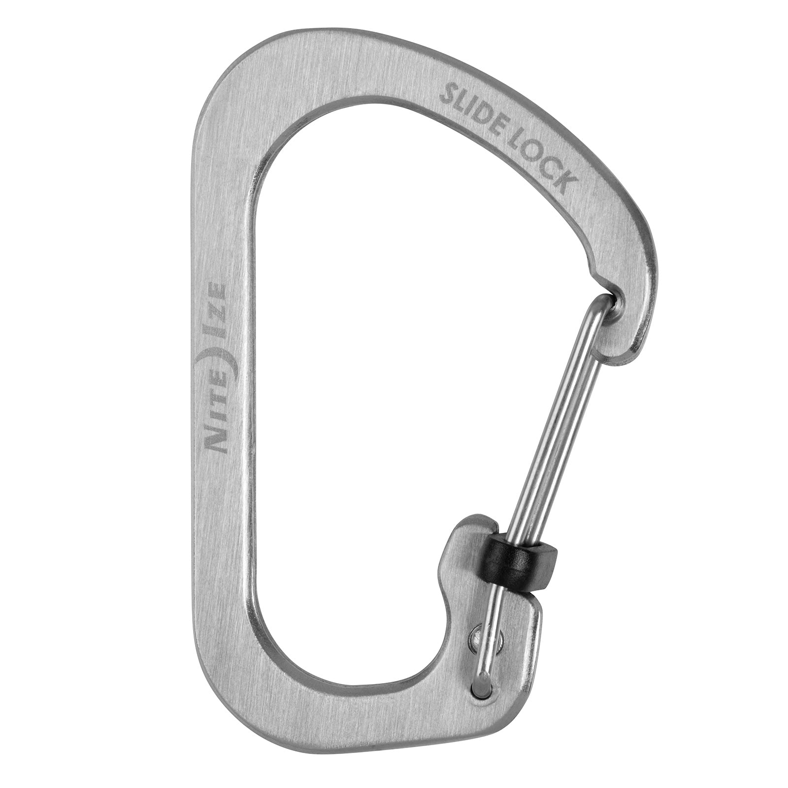NITE IZE SlideLock Mini mousqueton porte-clés à fermeture à cliquet en acier inoxydable