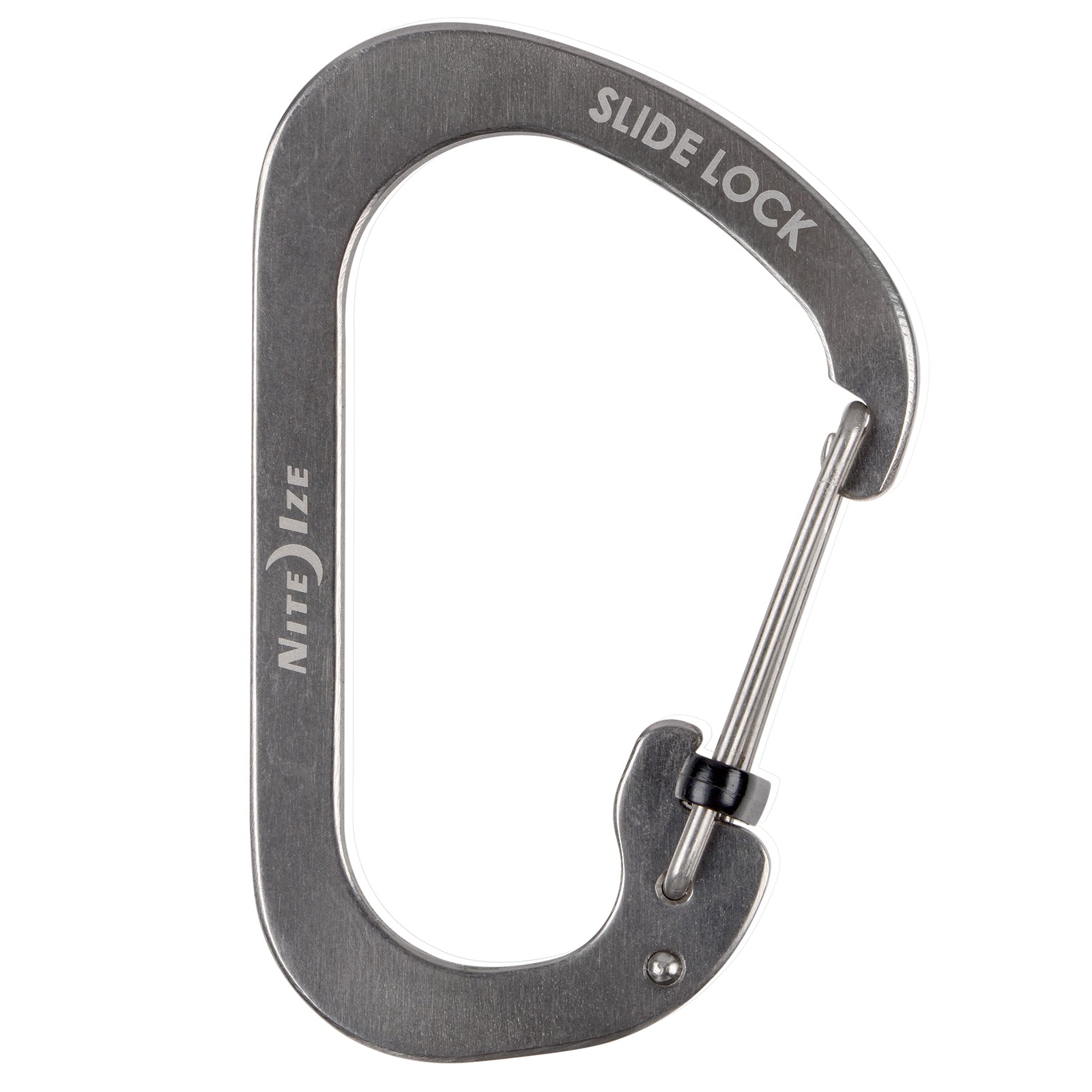 NITE IZE SlideLock Mini mousqueton porte-clés à fermeture à cliquet en acier inoxydable