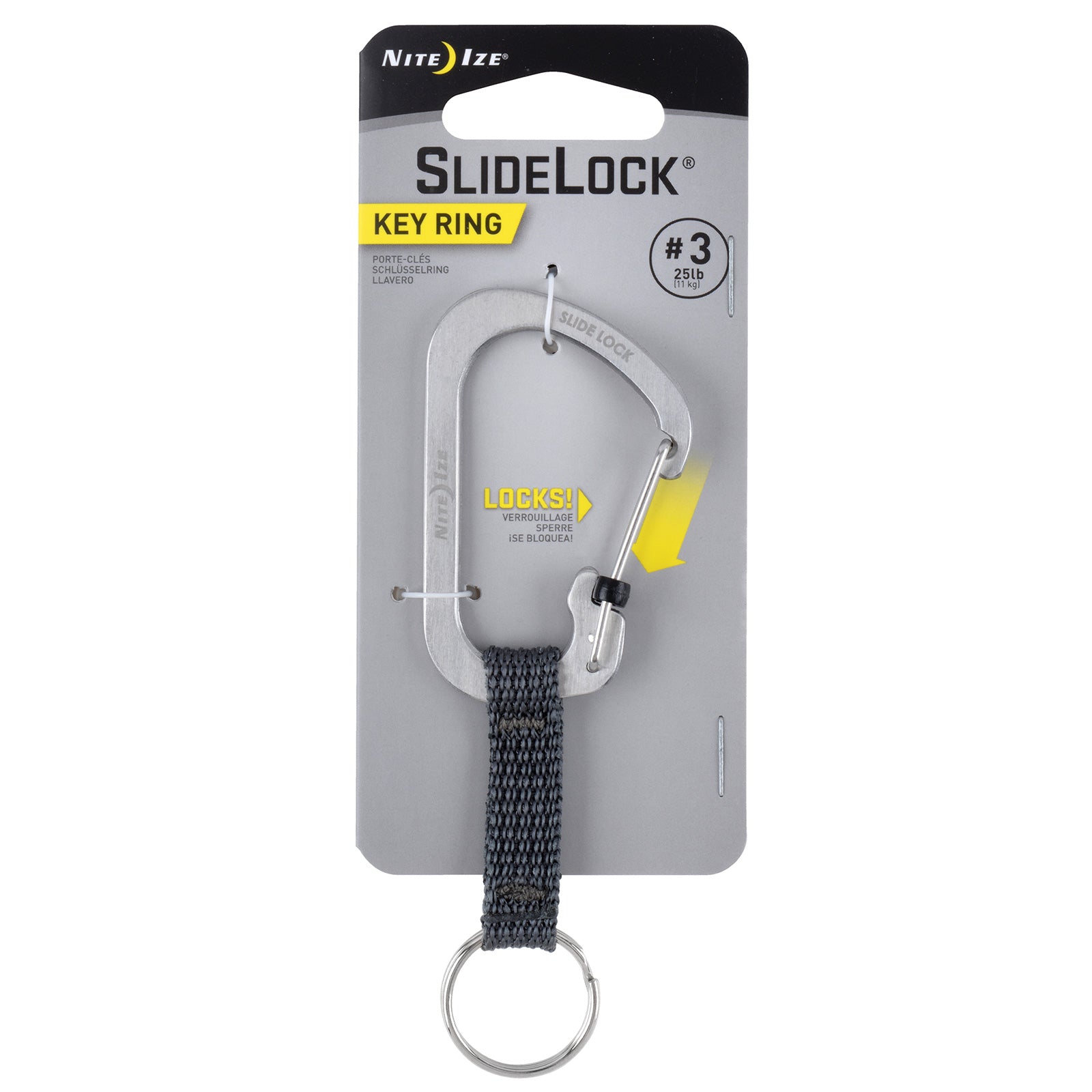 NITE IZE SlideLock Key Ring Mini Karabiner Schlüssel Ring Anhänger Schnapp Haken