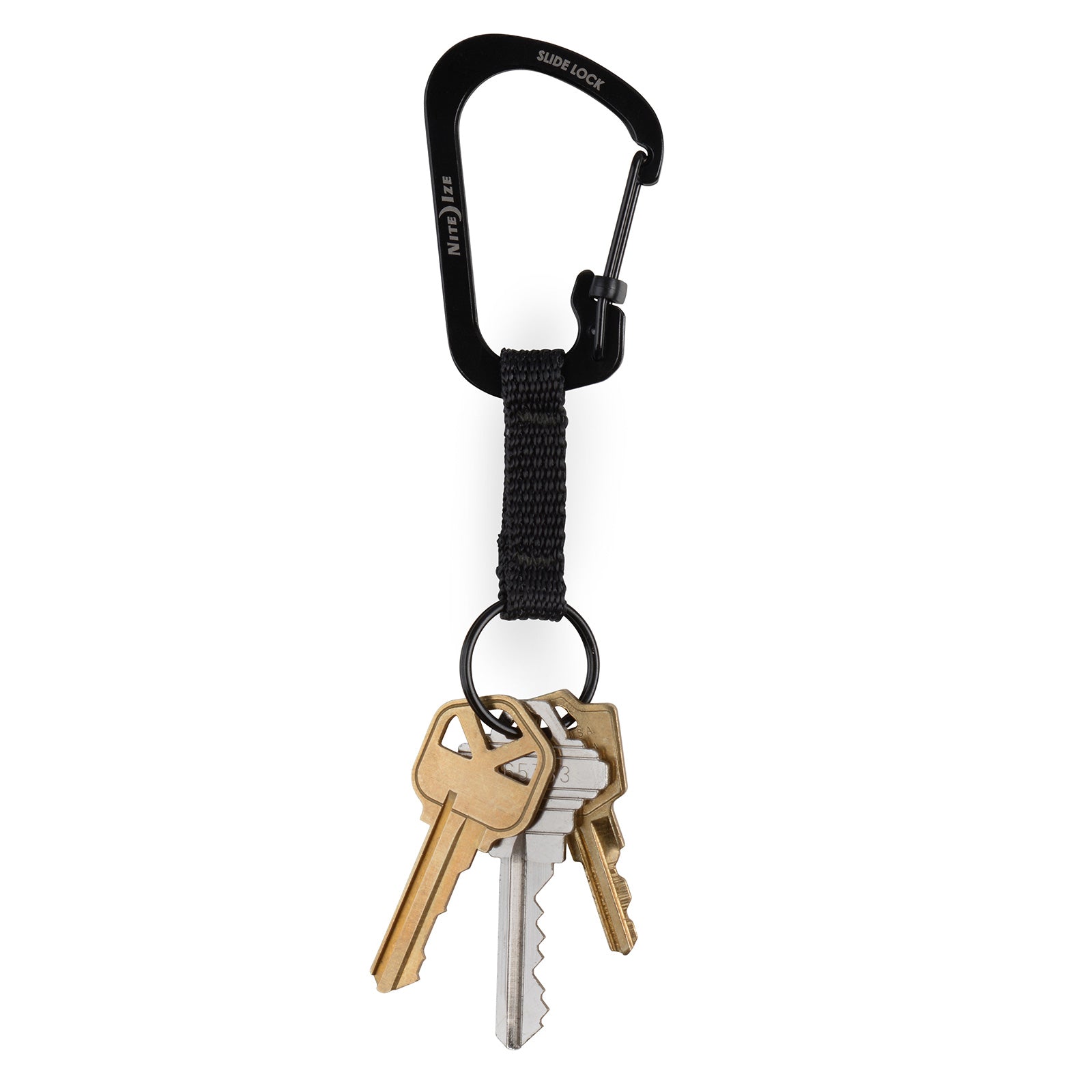 NITE IZE SlideLock Key Ring Mini Karabiner Schlüssel Ring Anhänger Schnapp Haken