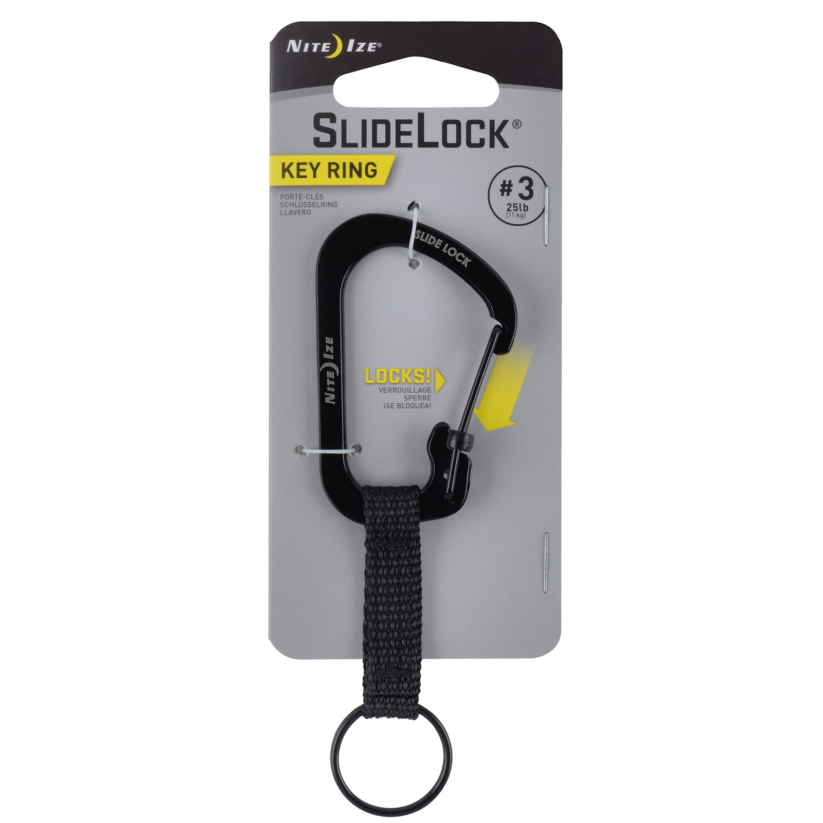 NITE IZE SlideLock Key Ring Mini Karabiner Schlüssel Ring Anhänger Schnapp Haken