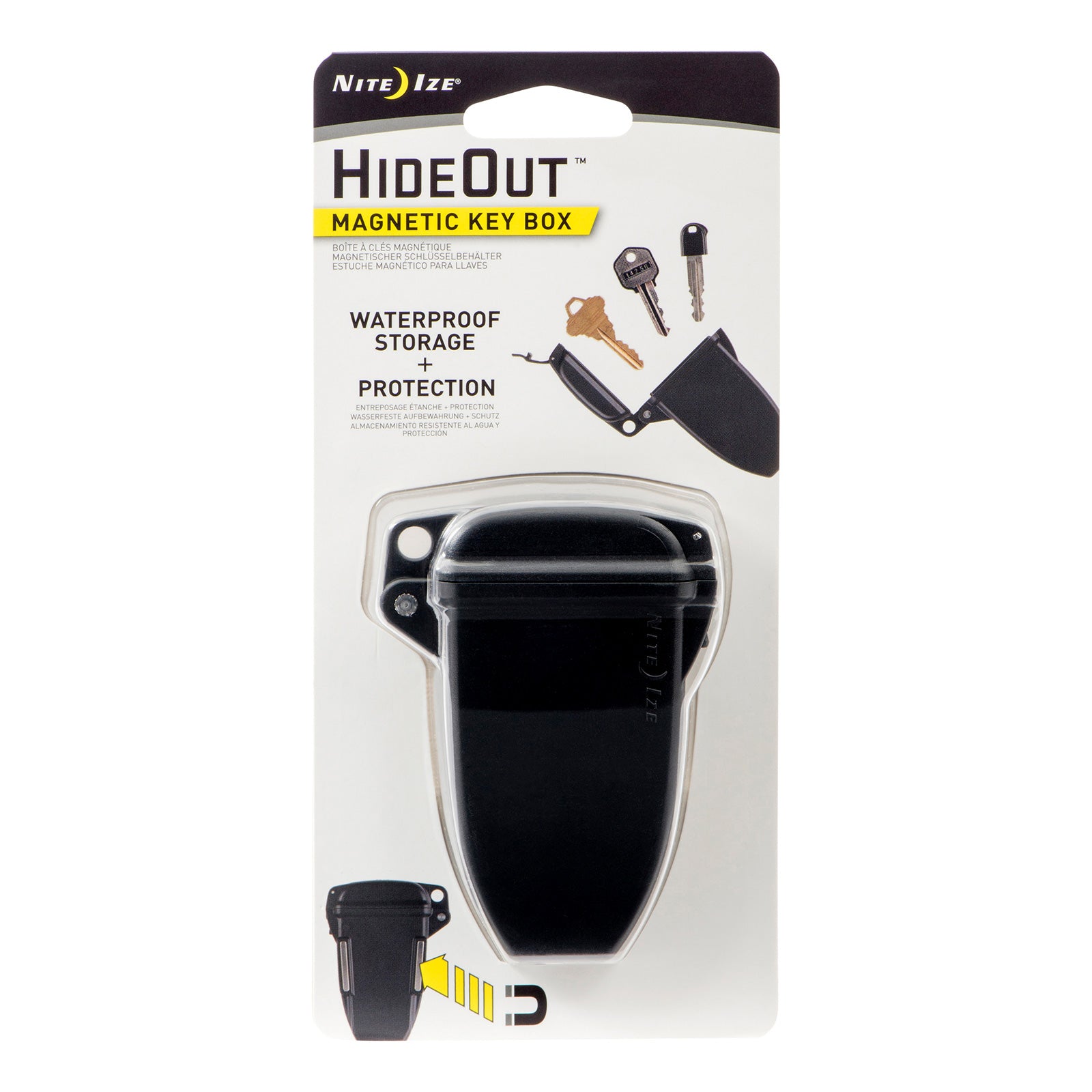 Boîte à clés magnétique NITE IZE, cachette, support de boîte magnétique pour voiture