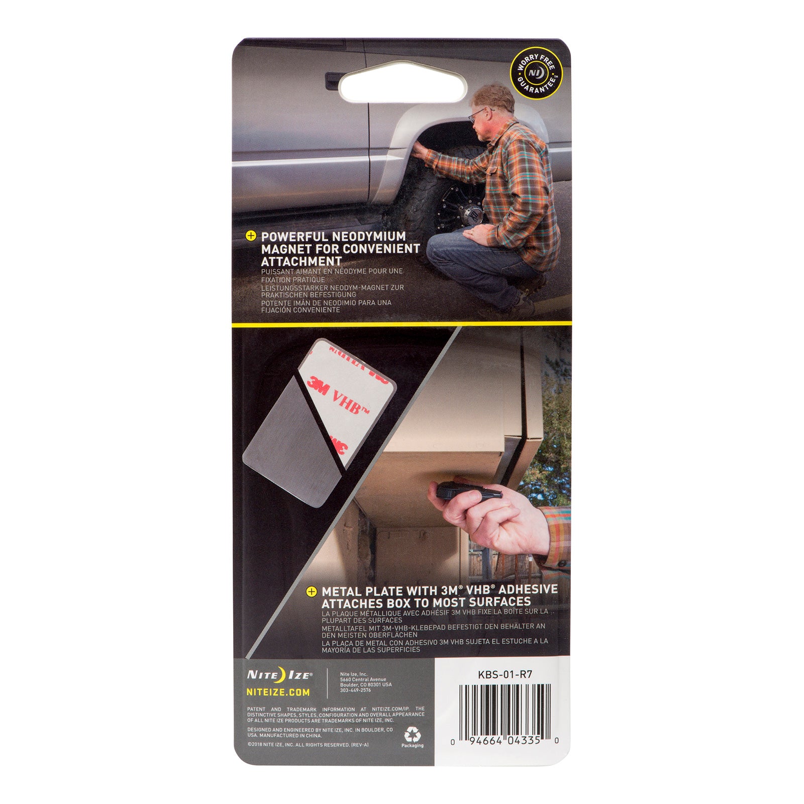 Boîte à clés magnétique NITE IZE, cachette, support de boîte magnétique pour voiture