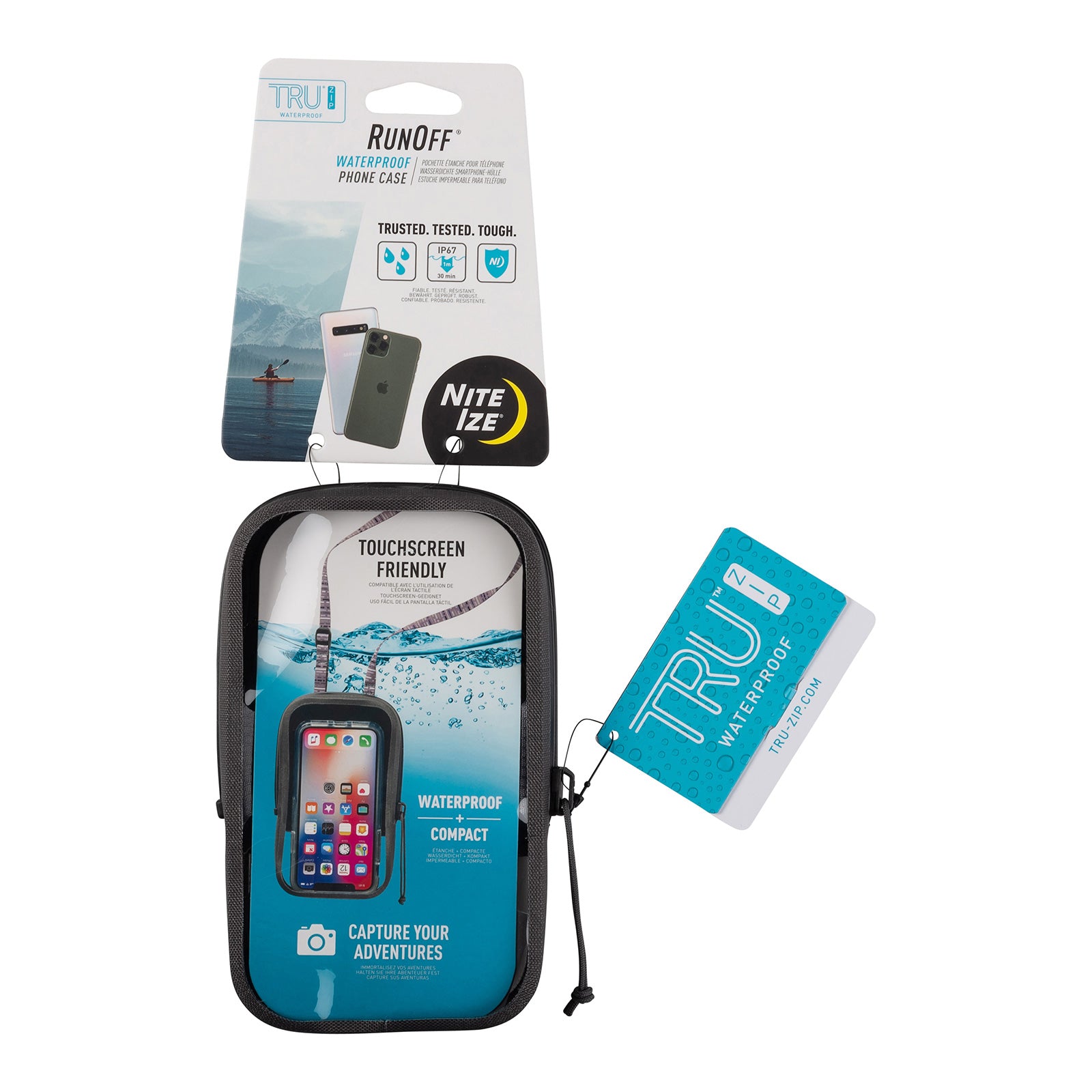 NITE IZE RunOff Waterproof Underwater Cell Phone Protective Case Cover 7"