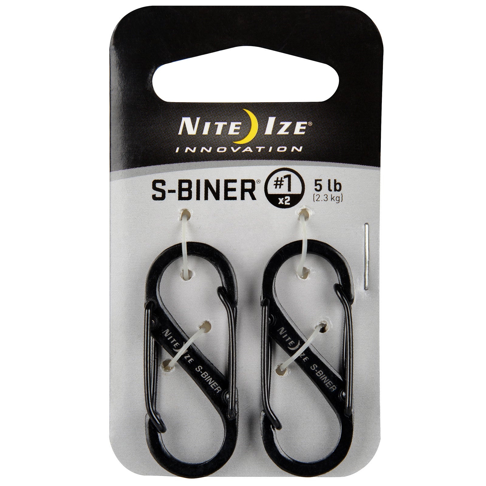 NITE IZE Set van 2 SlideLock S-Biner Mini dubbele karabijnhaken sleutelhangers