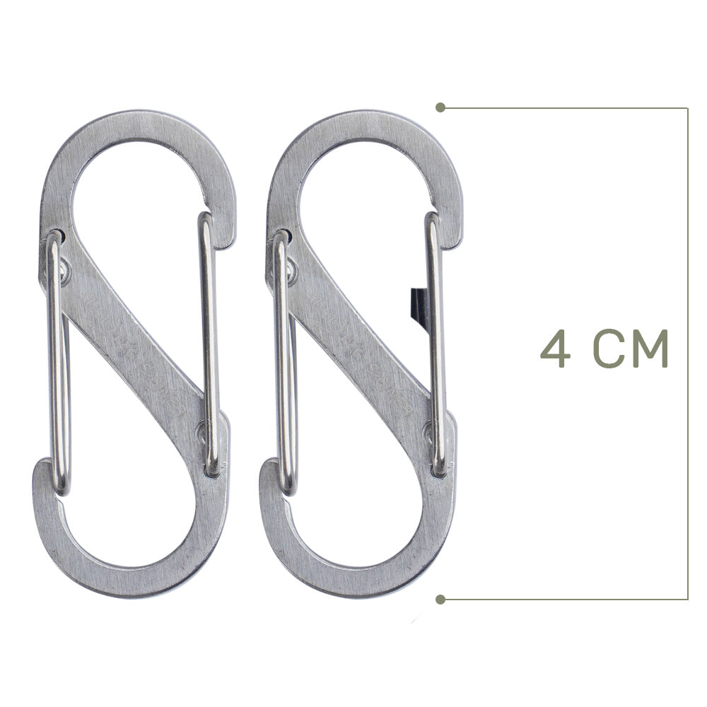 NITE IZE Set van 2 SlideLock S-Biner Mini dubbele karabijnhaken sleutelhangers
