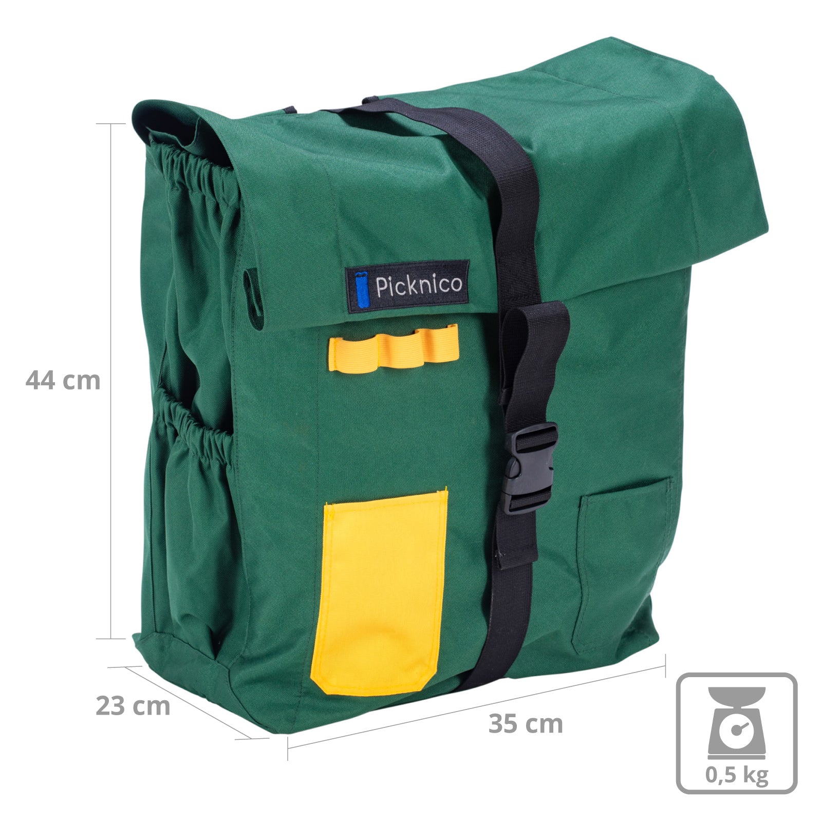 Ensemble table de pique-nique PICKNICO + tabouret, sac à dos, sac isotherme, camping, aluminium, bambou et bois