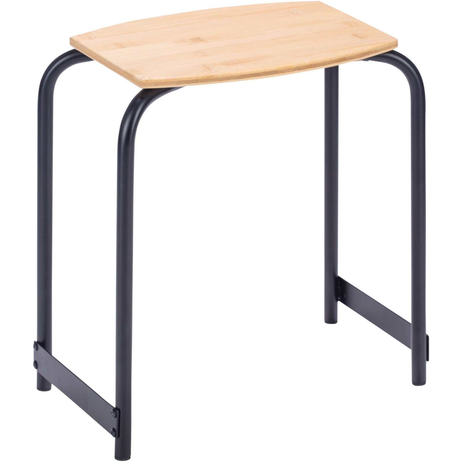 Tabouret de camping PICKNICO rétro en aluminium, bambou et bois, léger, 0,9 kg