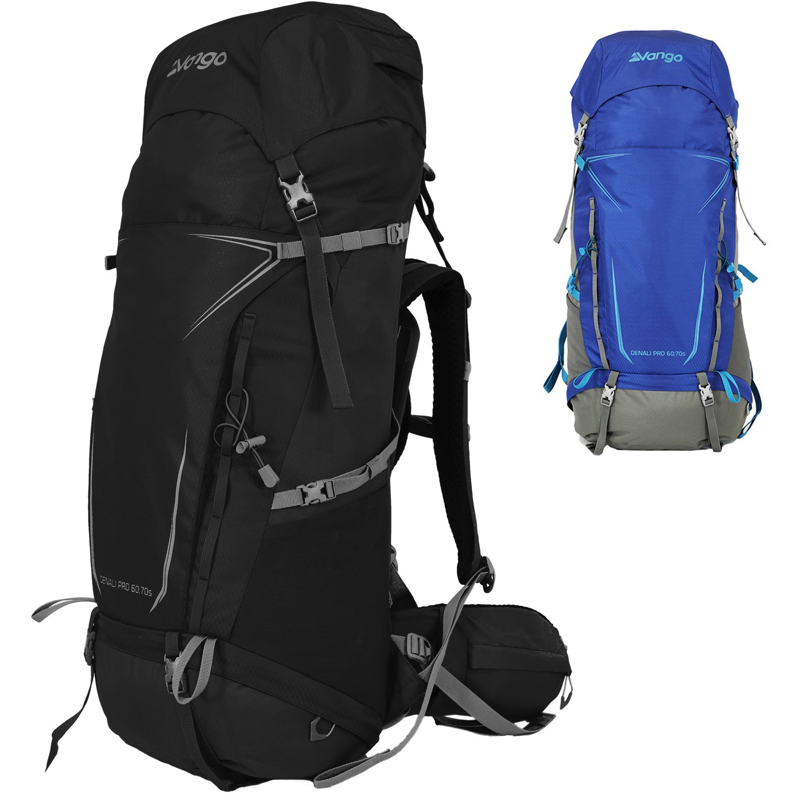 VANGO Trekking Backpack Denali Pro S 60:70 L Outdoor Hiking Backpack Rain Cover